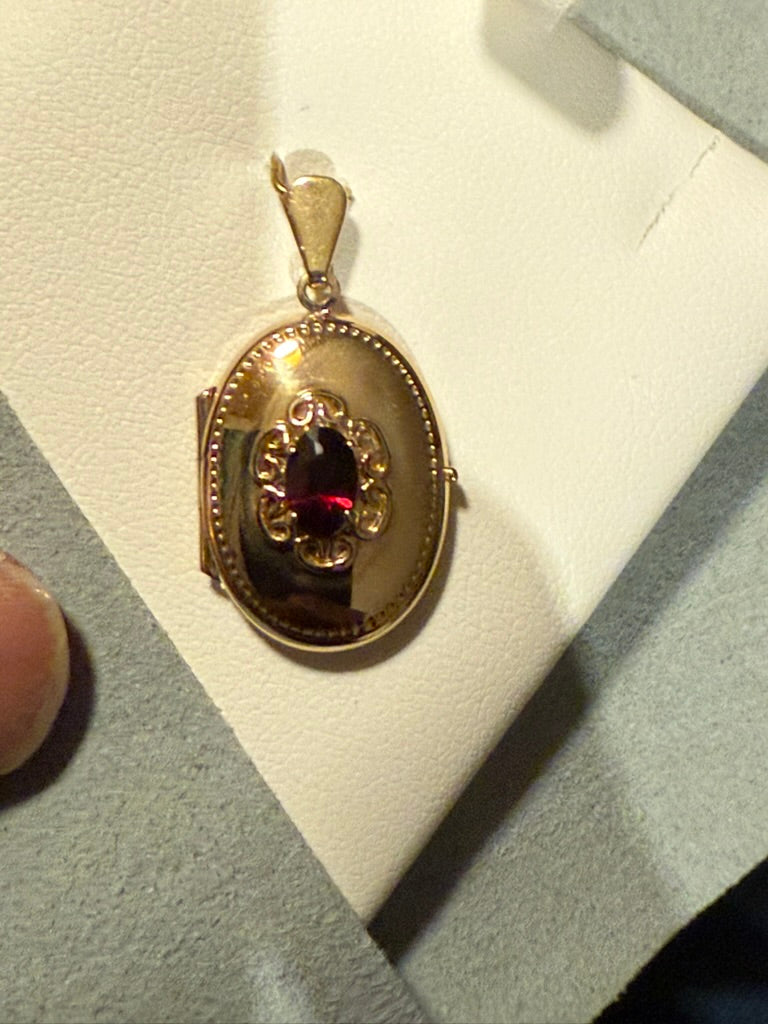 Gold and Garnet Locket