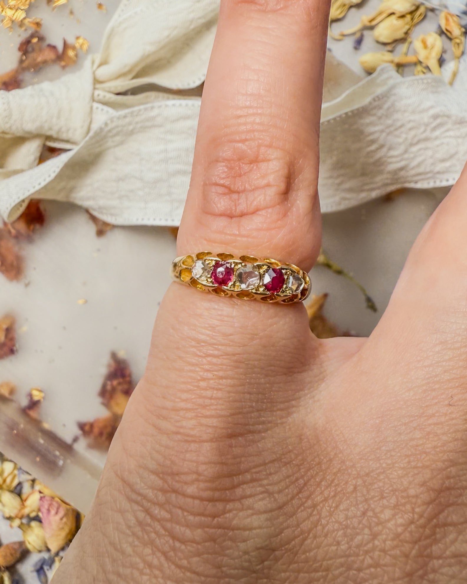 Ruby and Diamond Antique Ring