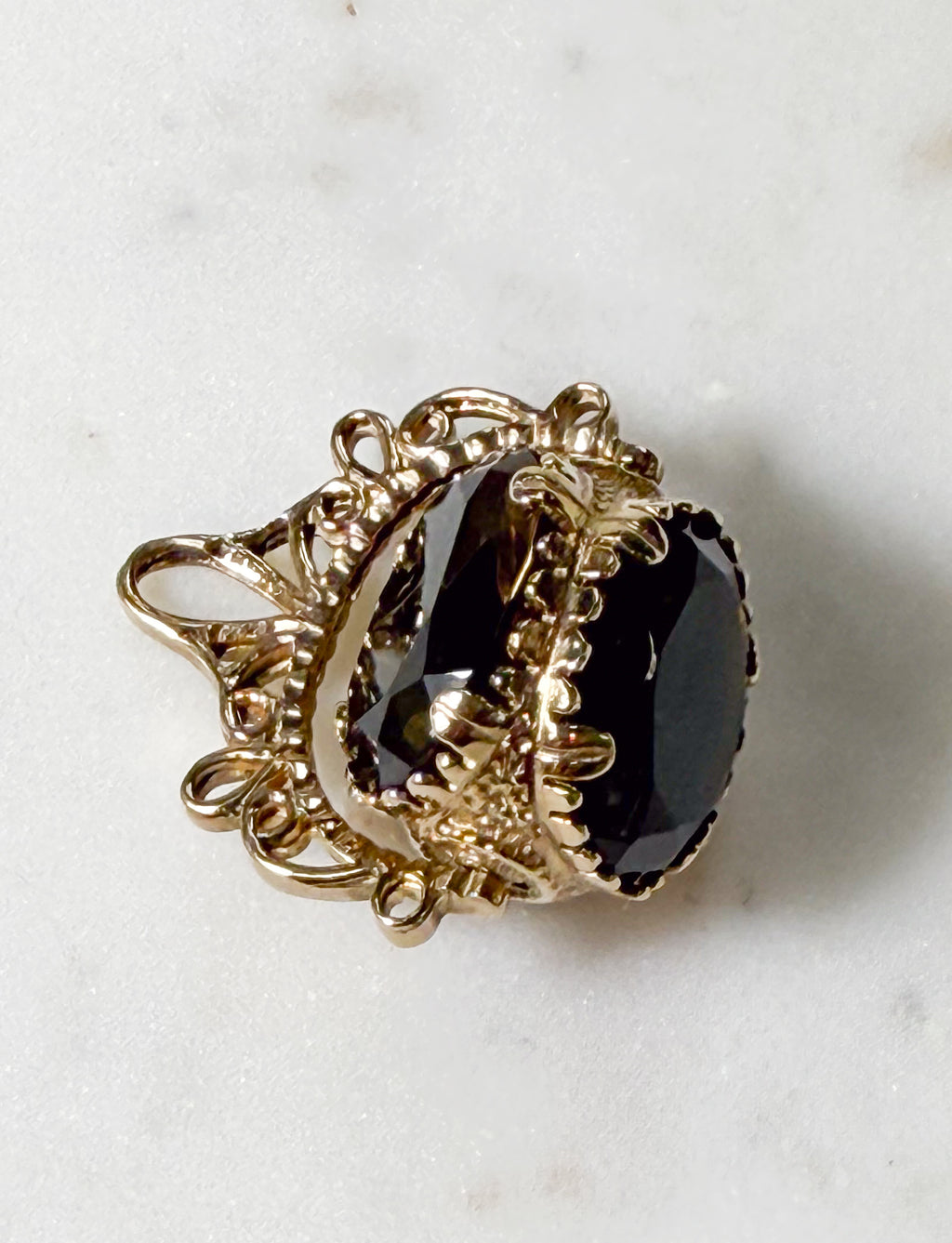 Triple Smokey Quartz Fob Pendant