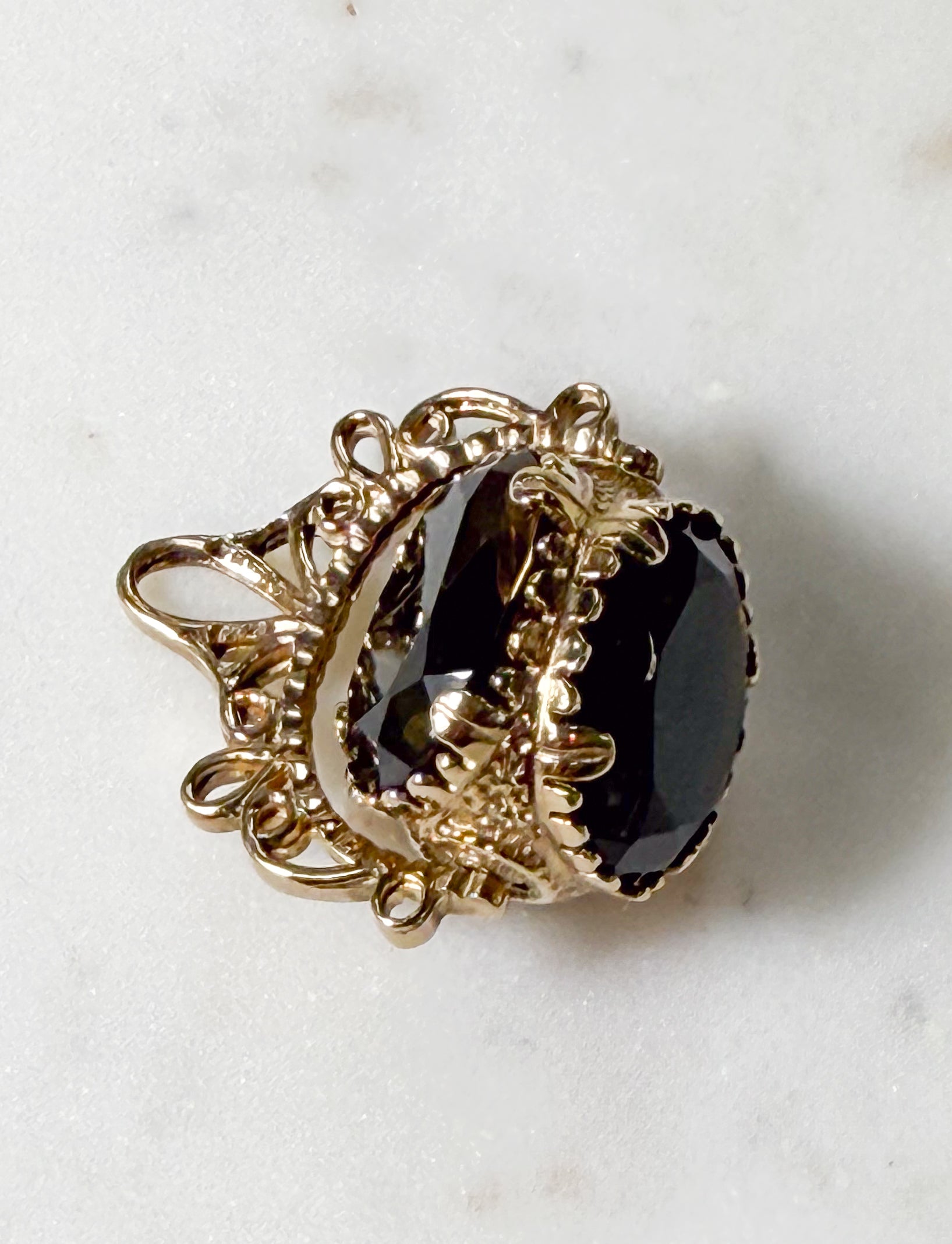 Triple Smokey Quartz Fob Pendant