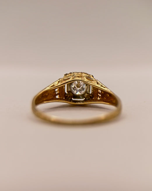 Detailed Gold and Diamond Ring