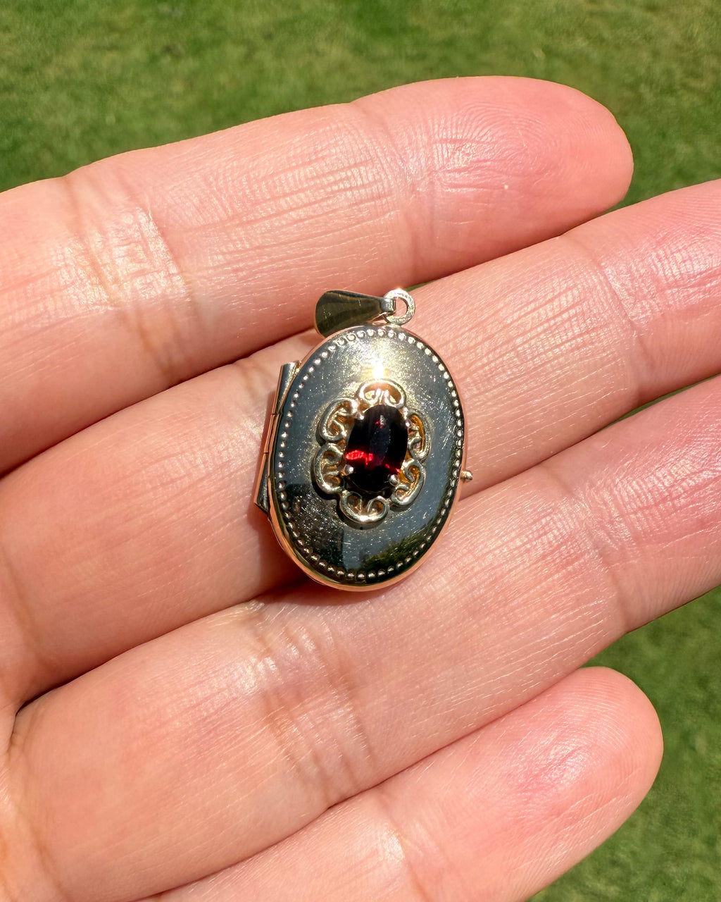 Gold and Garnet Locket