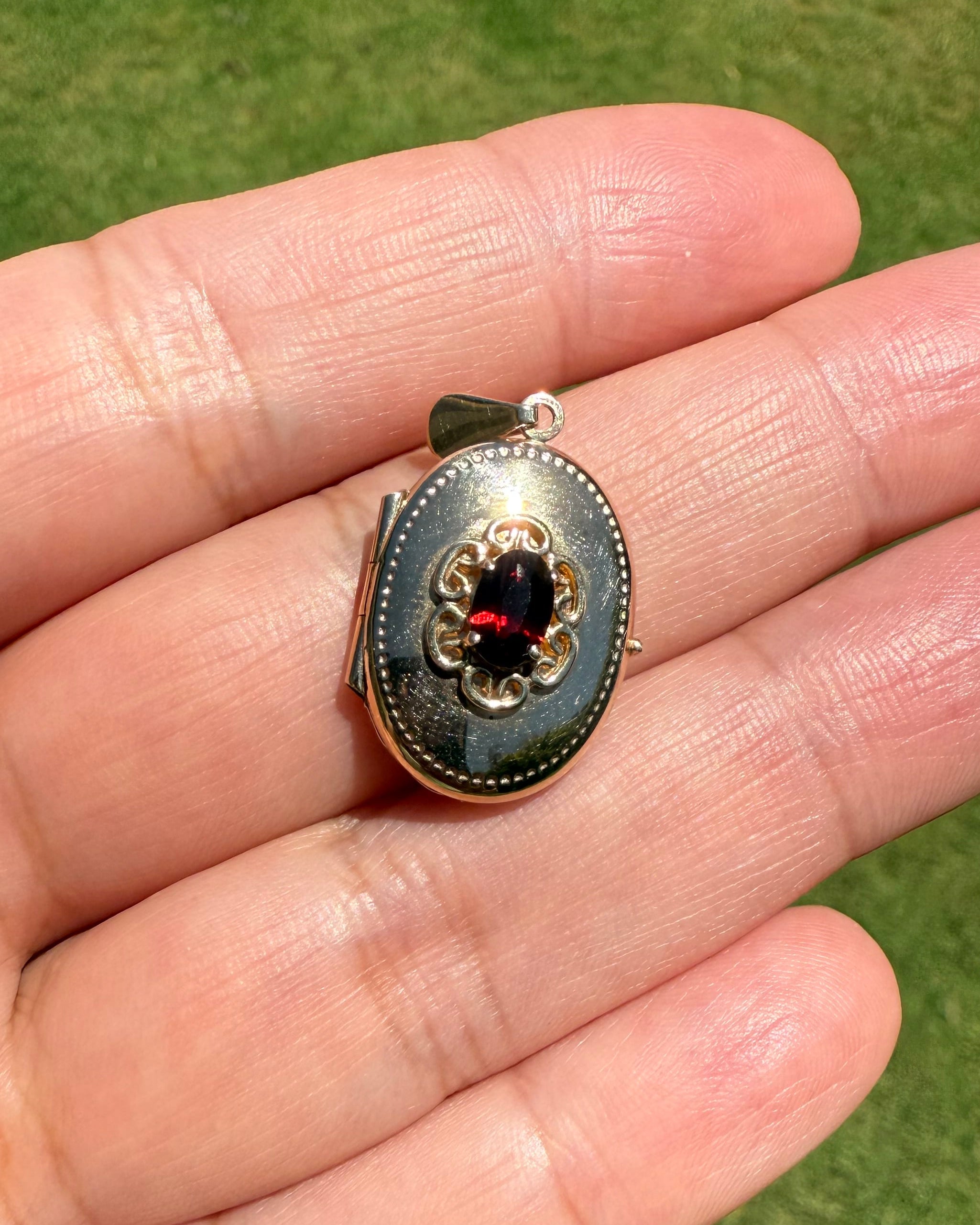 Gold and Garnet Locket