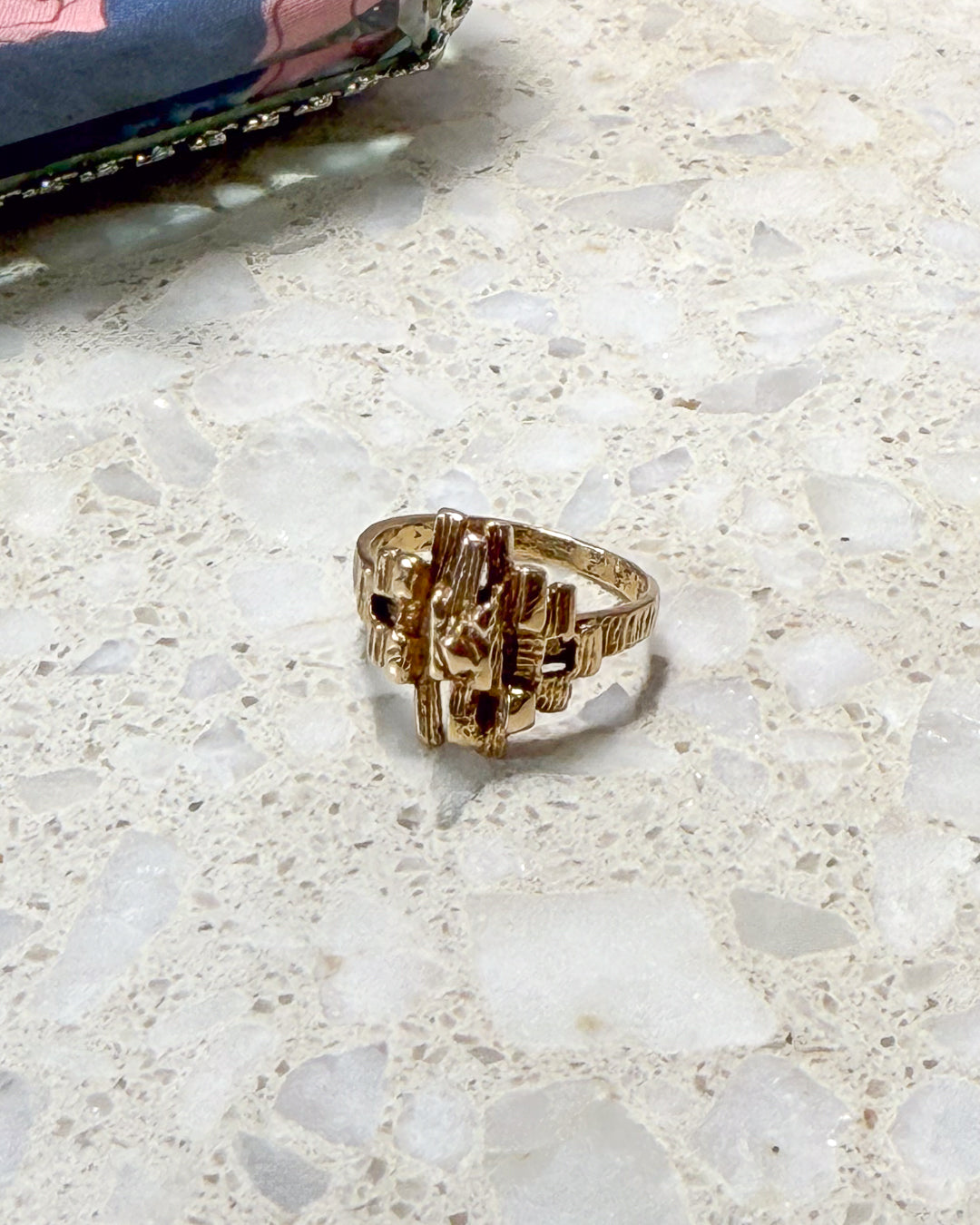 Striking Vintage Brutalist Ring