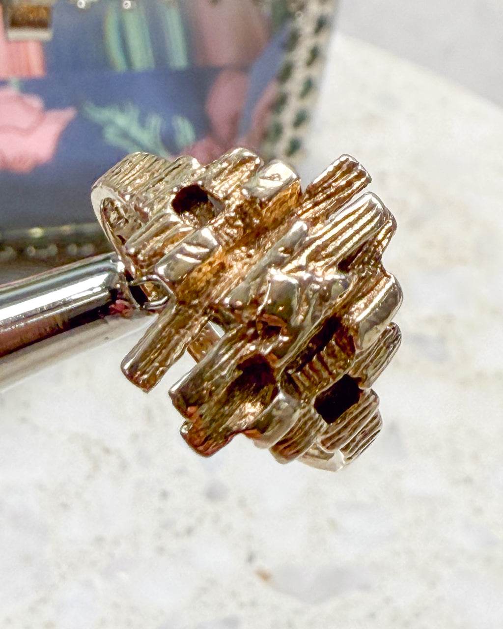 Striking Vintage Brutalist Ring