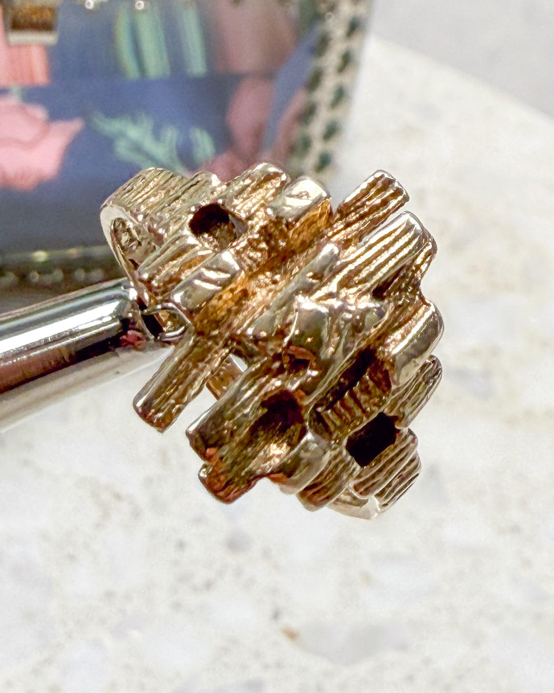 Striking Vintage Brutalist Ring