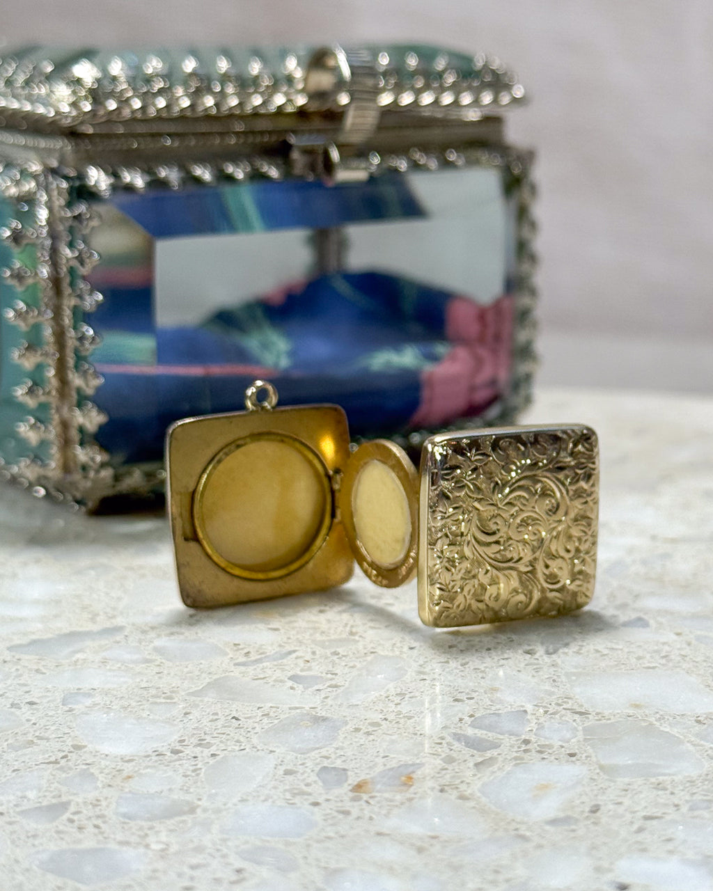 Four Picture Square Locket