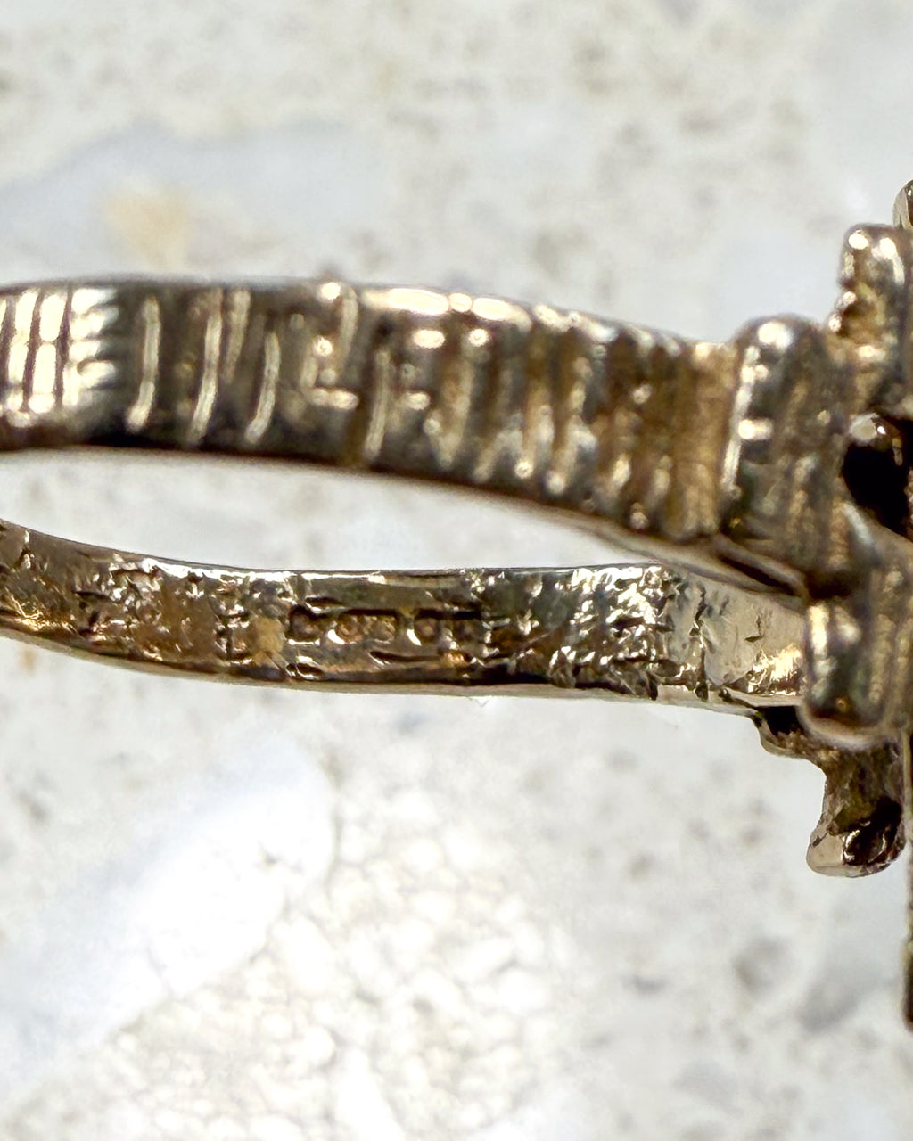 Striking Vintage Brutalist Ring