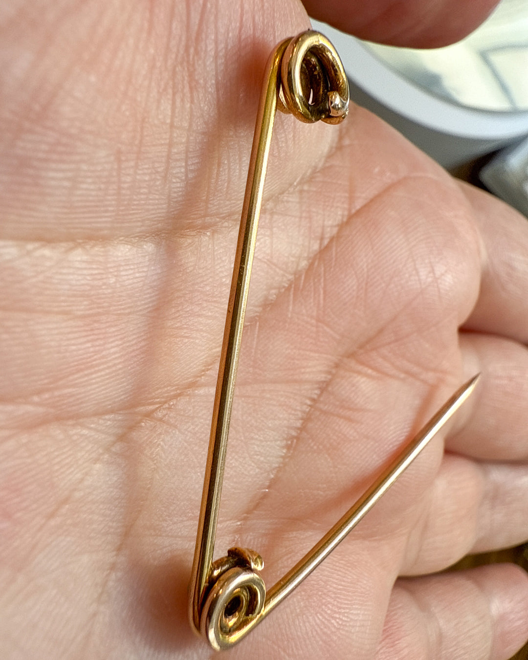 Gold and Turquoise Brooch