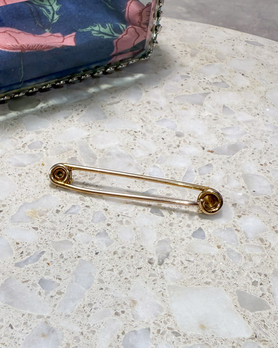 Gold and Turquoise Brooch