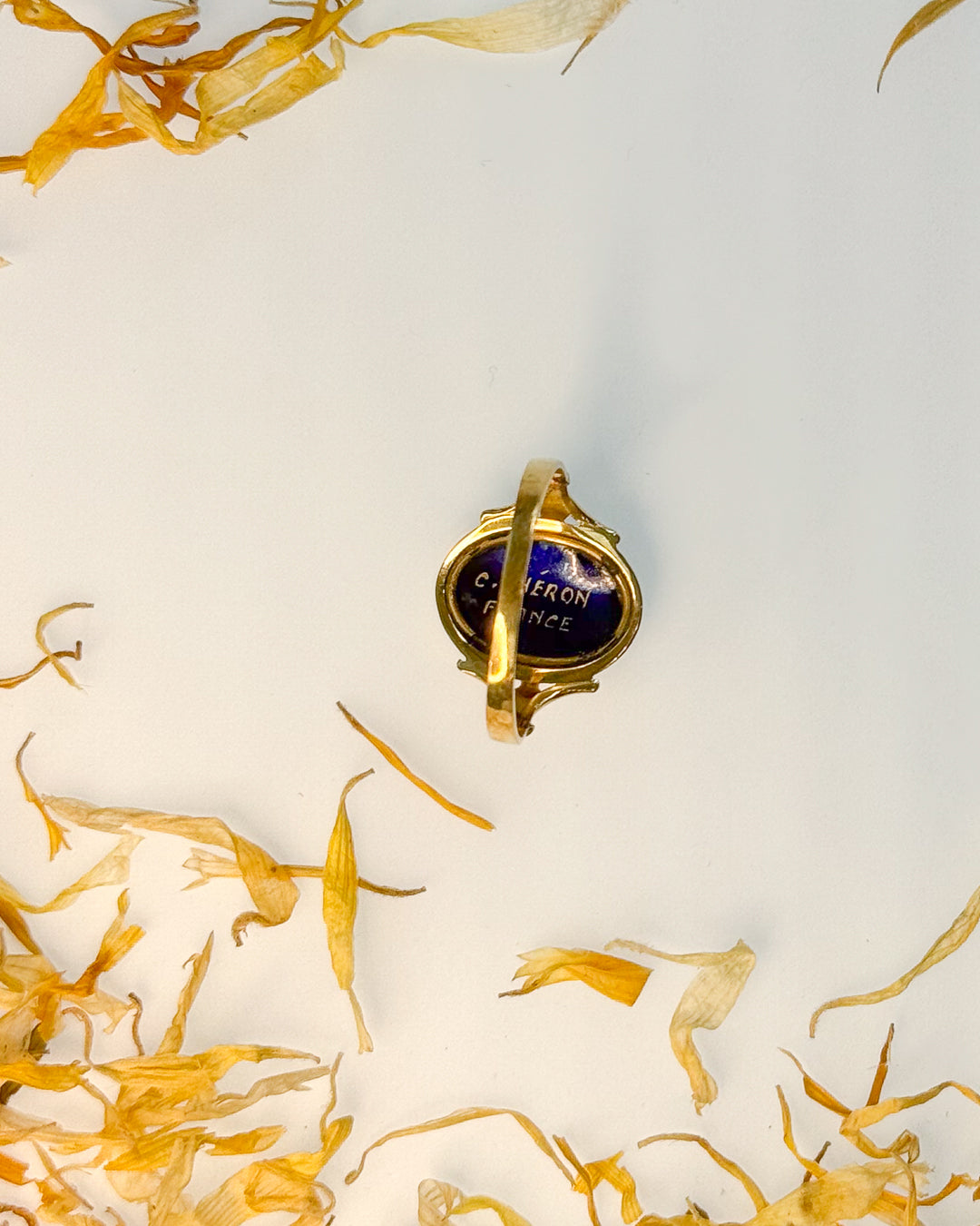 18ct Gold and French Enamel Ring