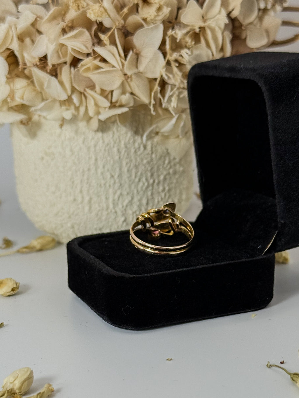 French Antique Double Snake Ring