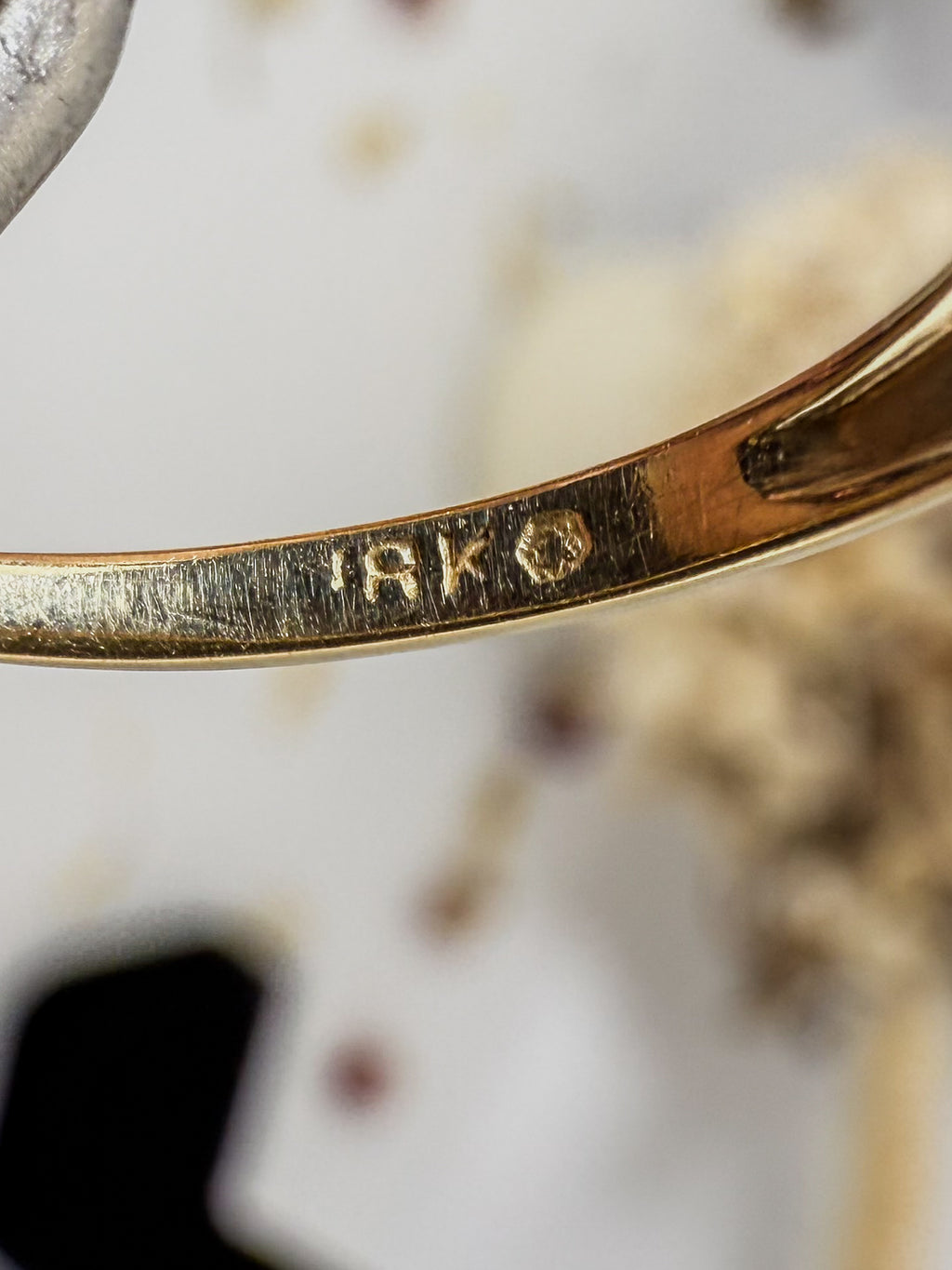 Detailed Gold and Diamond Ring