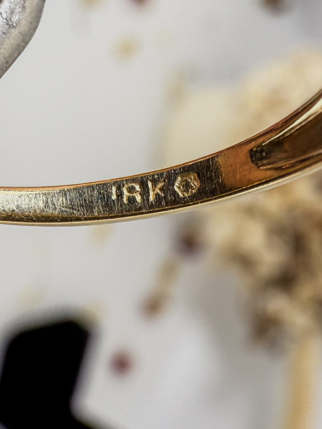 Detailed Gold and Diamond Ring