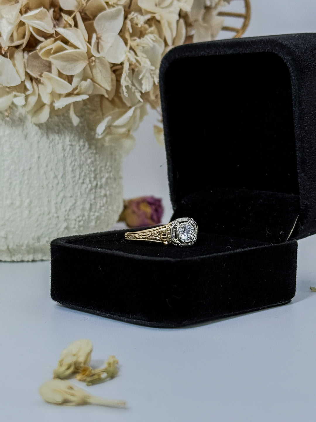 Detailed Gold and Diamond Ring