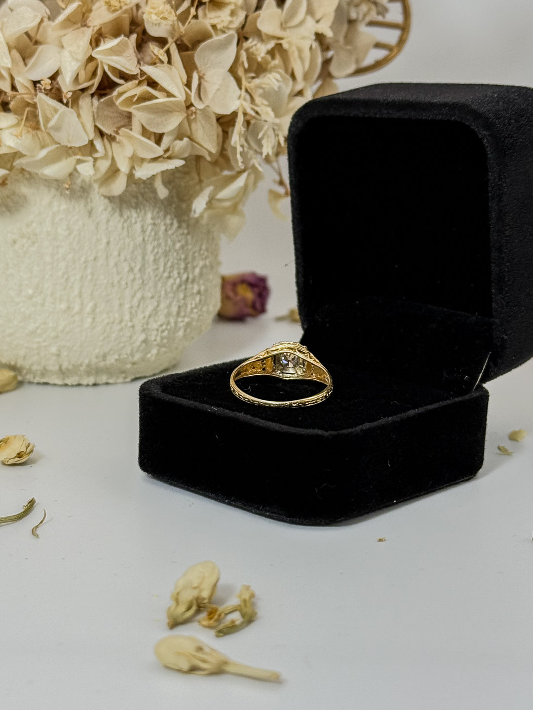 Detailed Gold and Diamond Ring