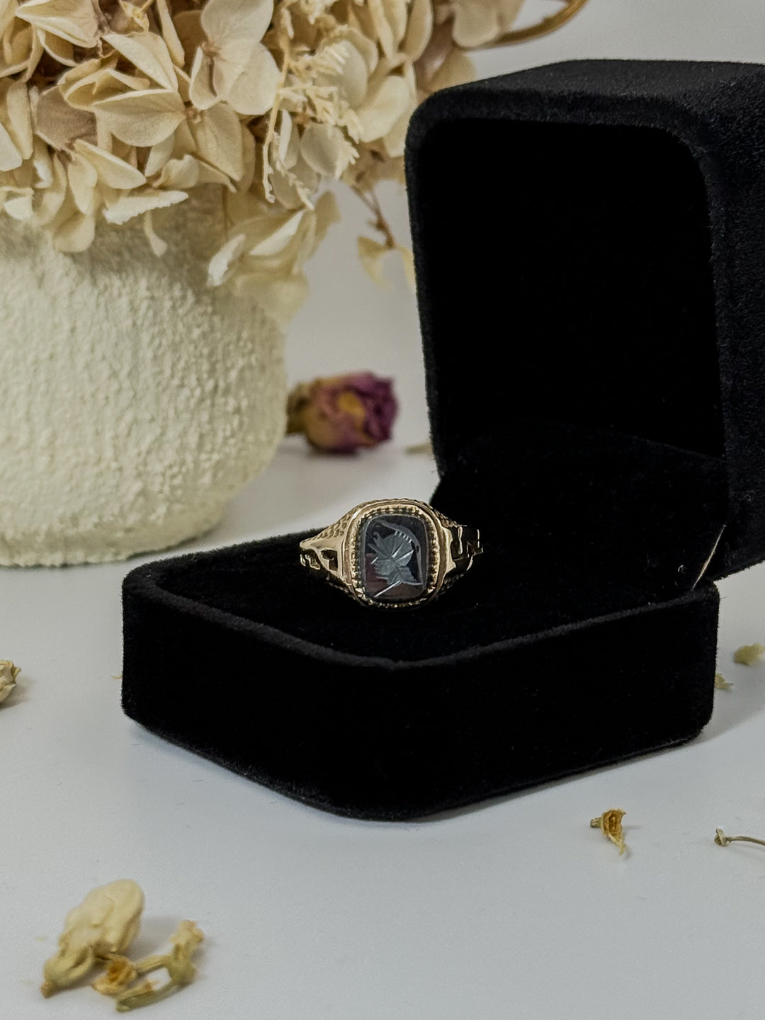 Hematite Intaglio Ring