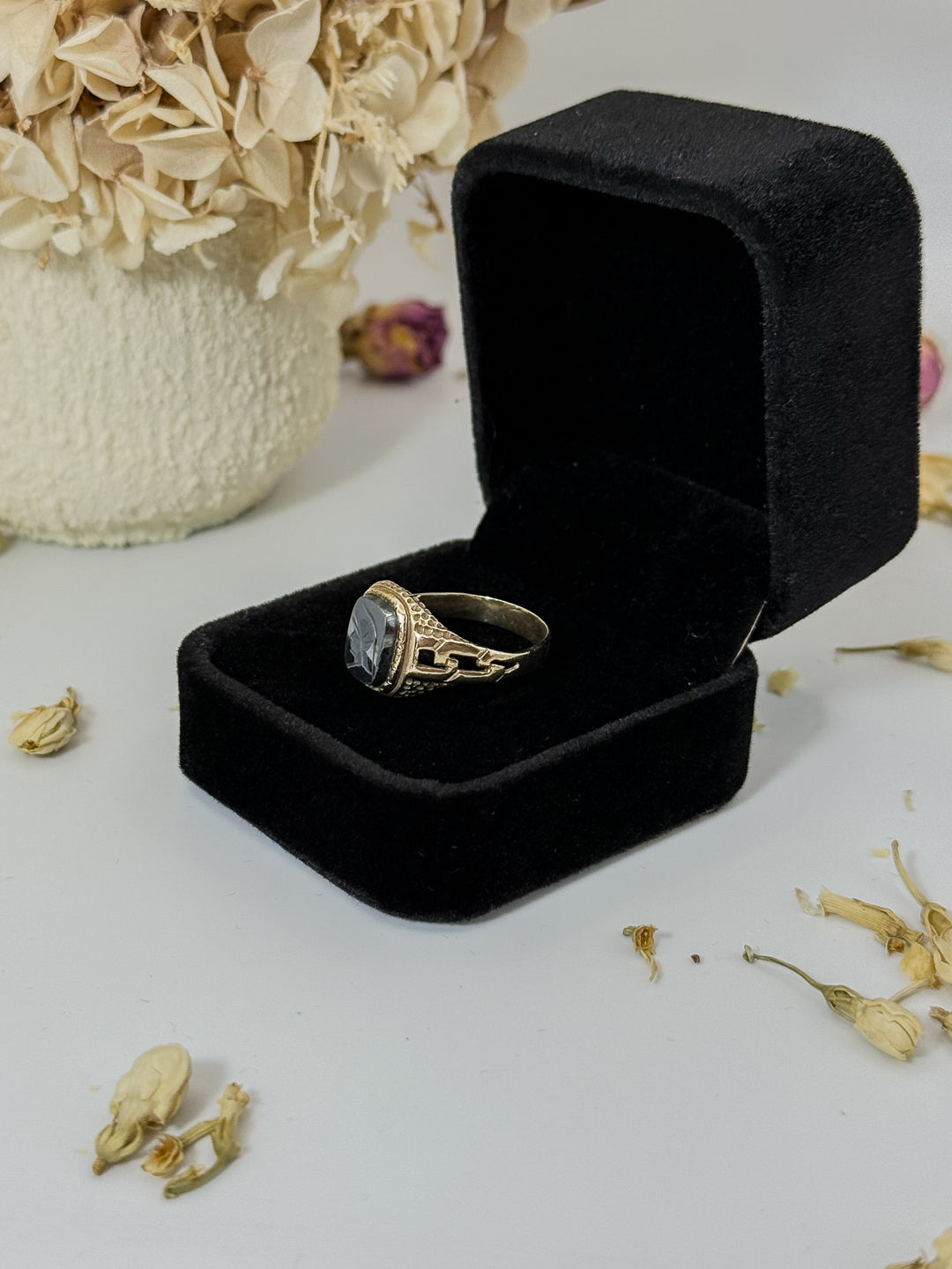 Hematite Intaglio Ring