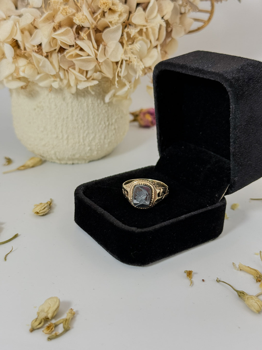 Hematite Intaglio Ring