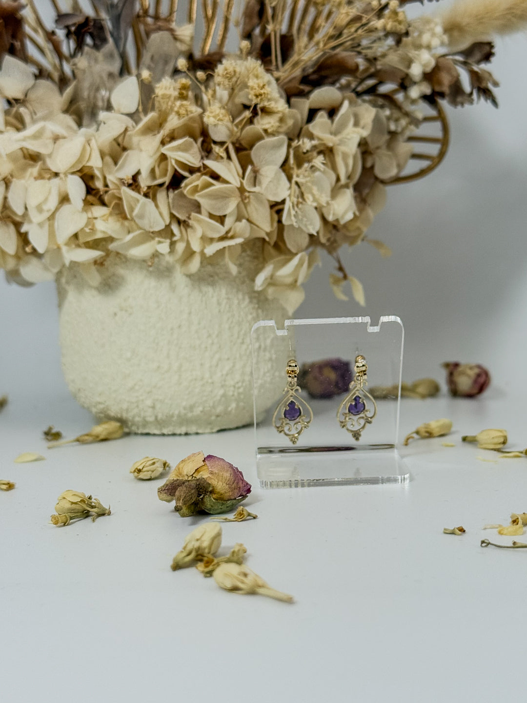 9ct Gold Amethyst Earrings