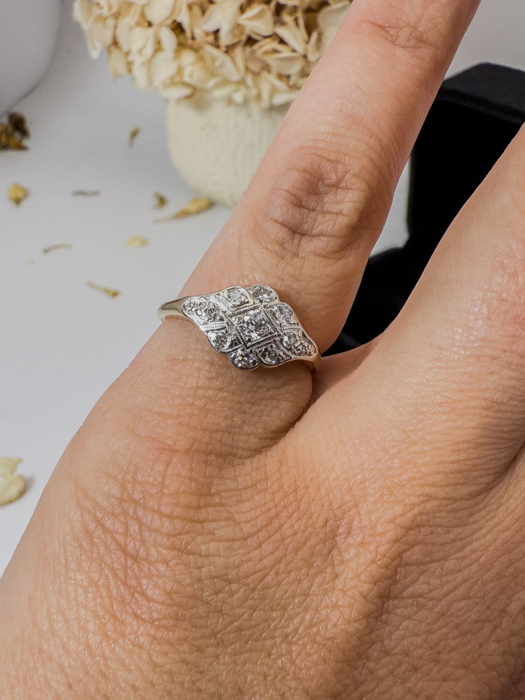 Antique Diamond Panel Ring