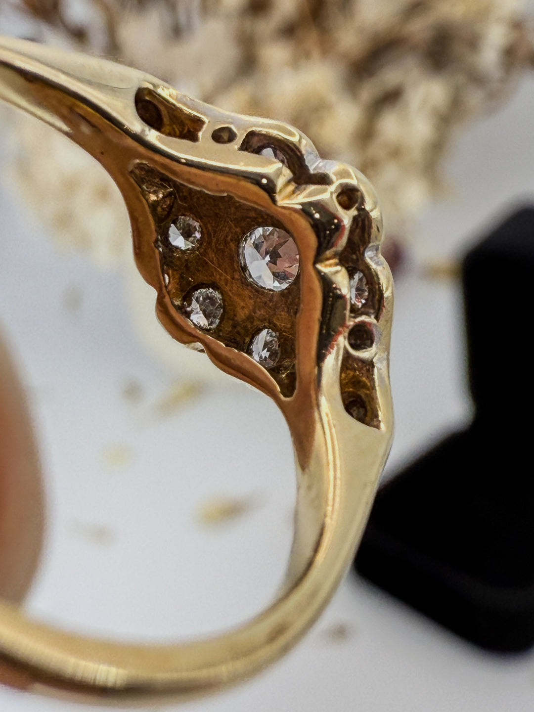 Antique Diamond Panel Ring