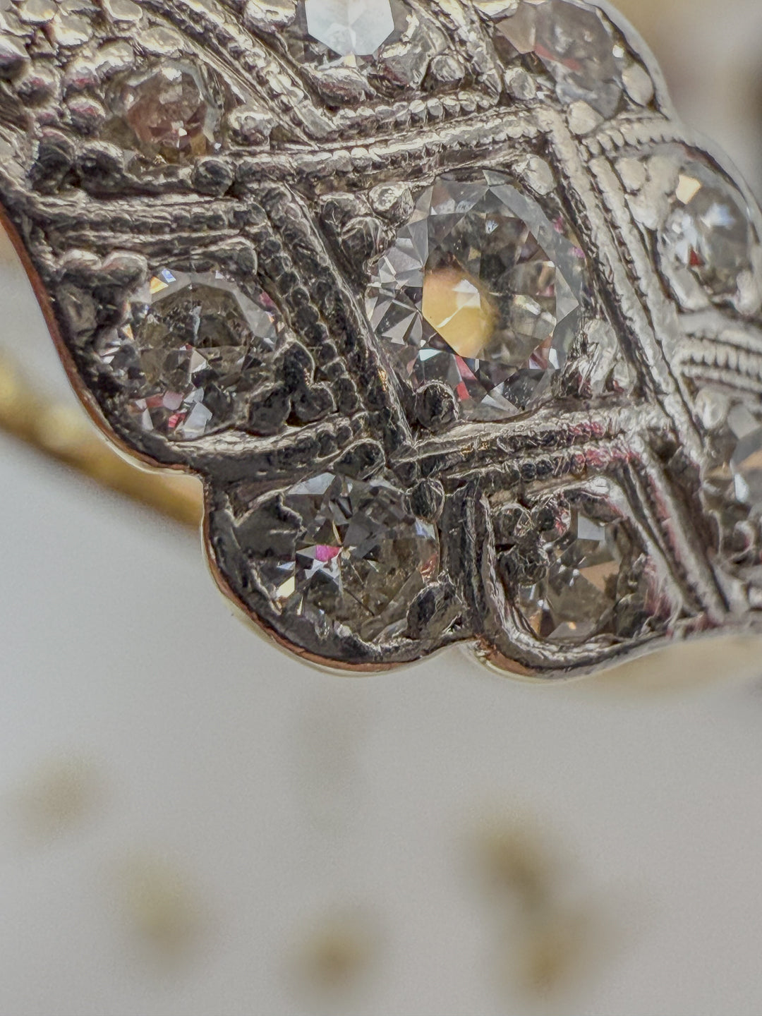 Antique Diamond Panel Ring