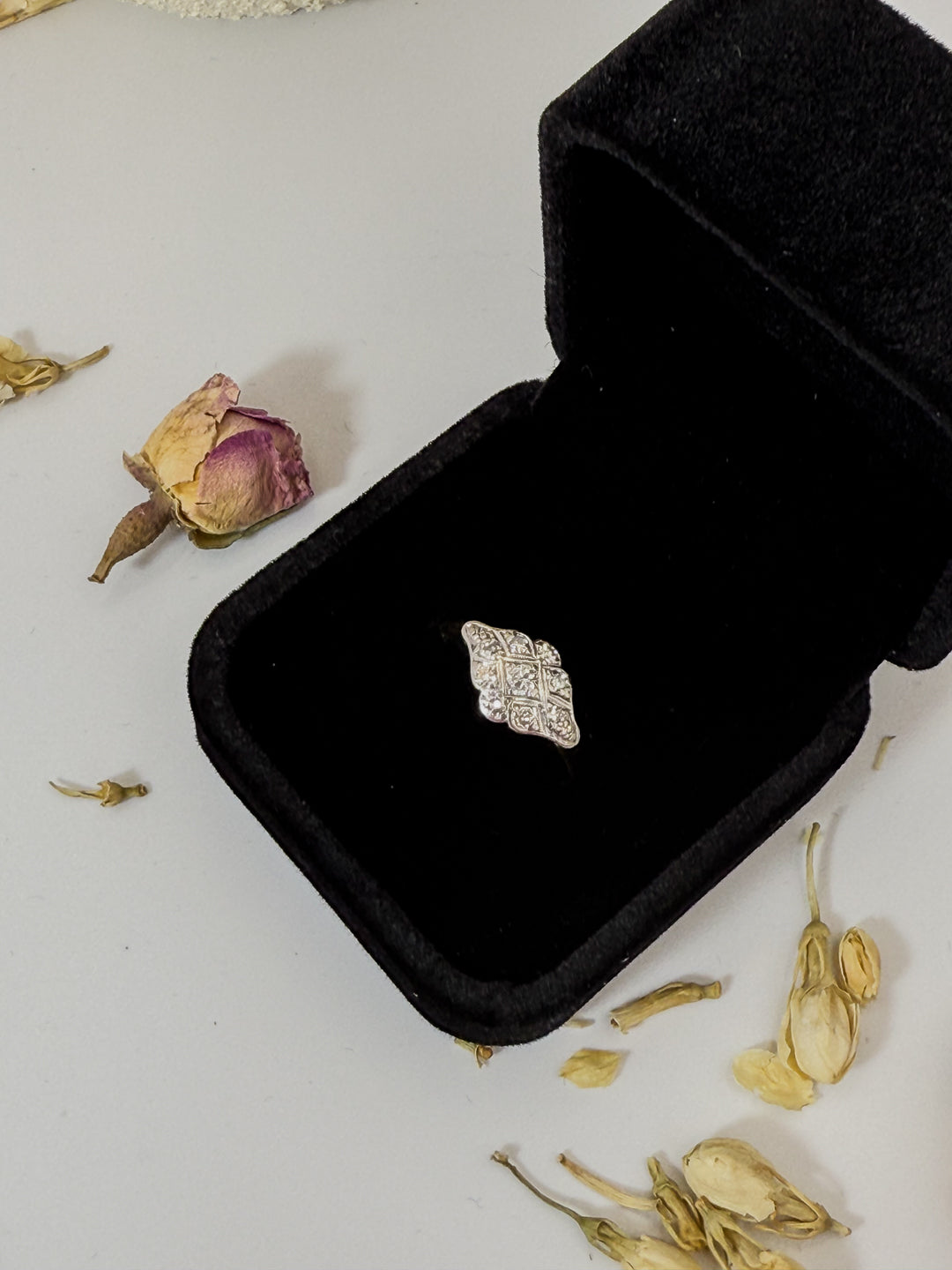 Antique Diamond Panel Ring