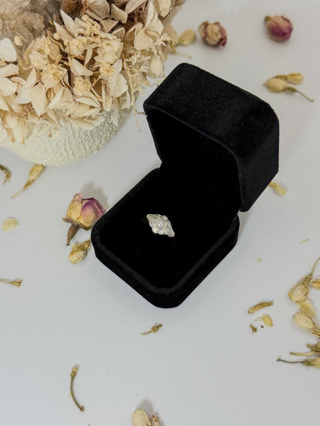 Antique Diamond Panel Ring