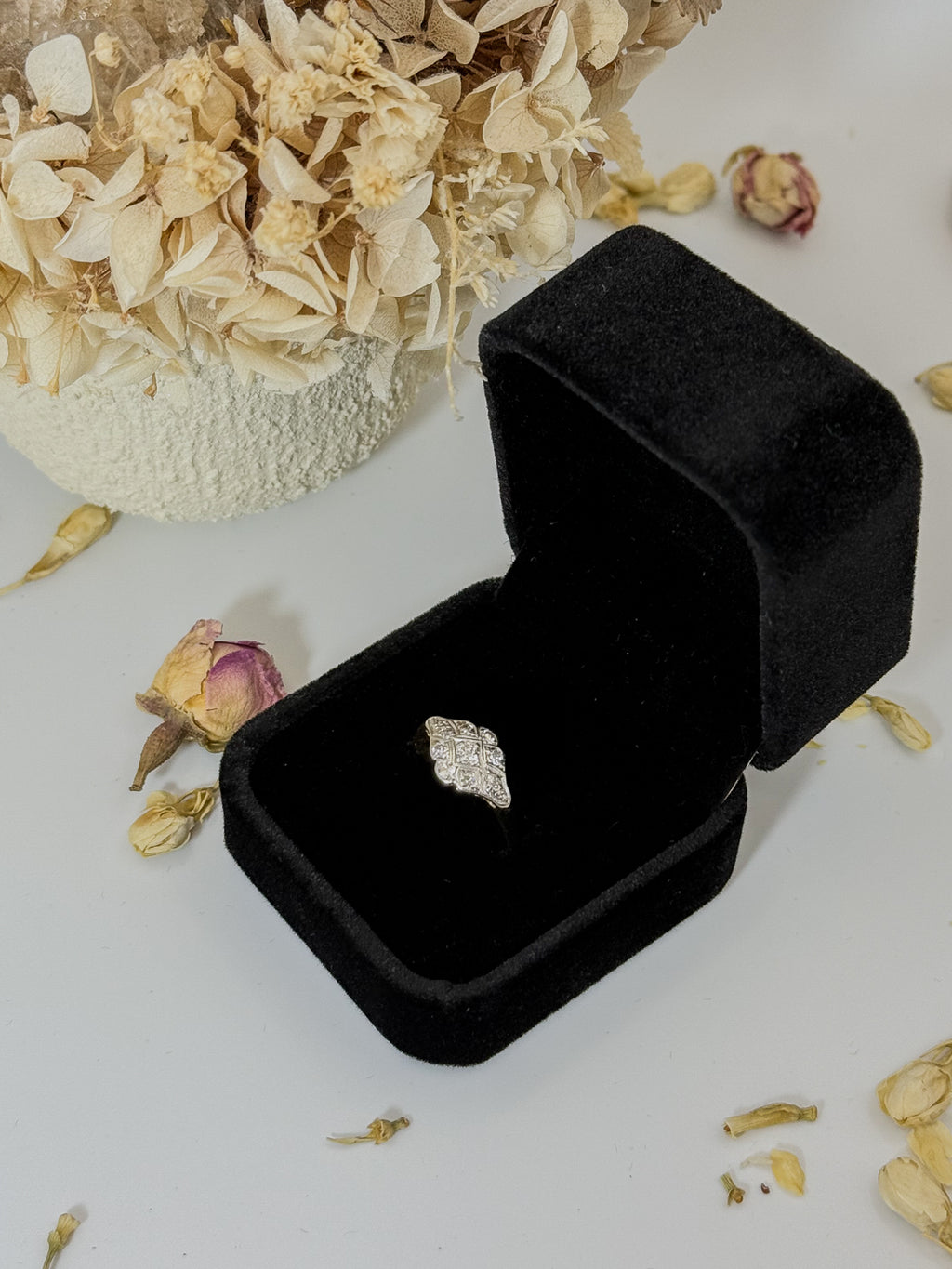 Antique Diamond Panel Ring