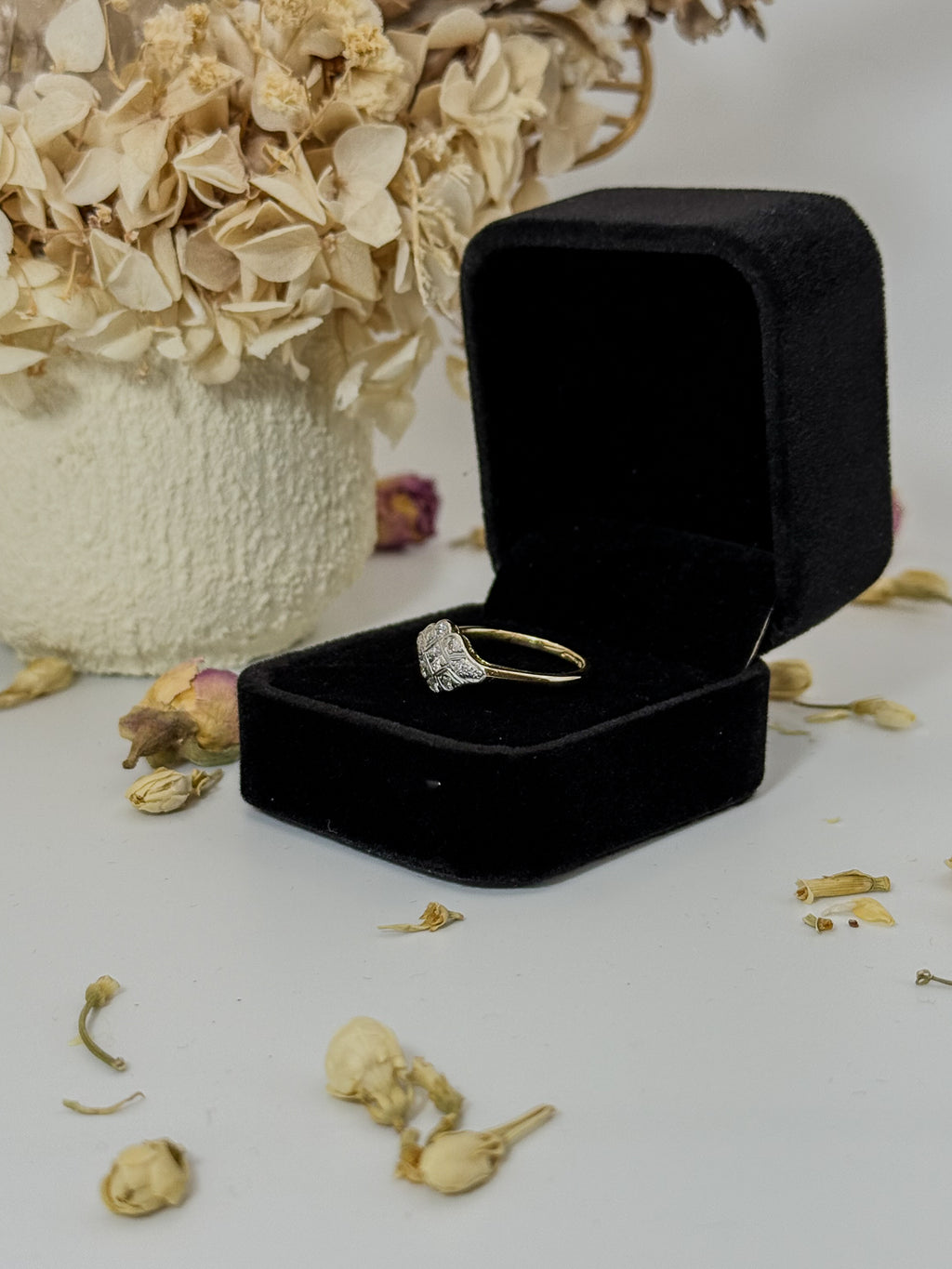 Antique Diamond Panel Ring