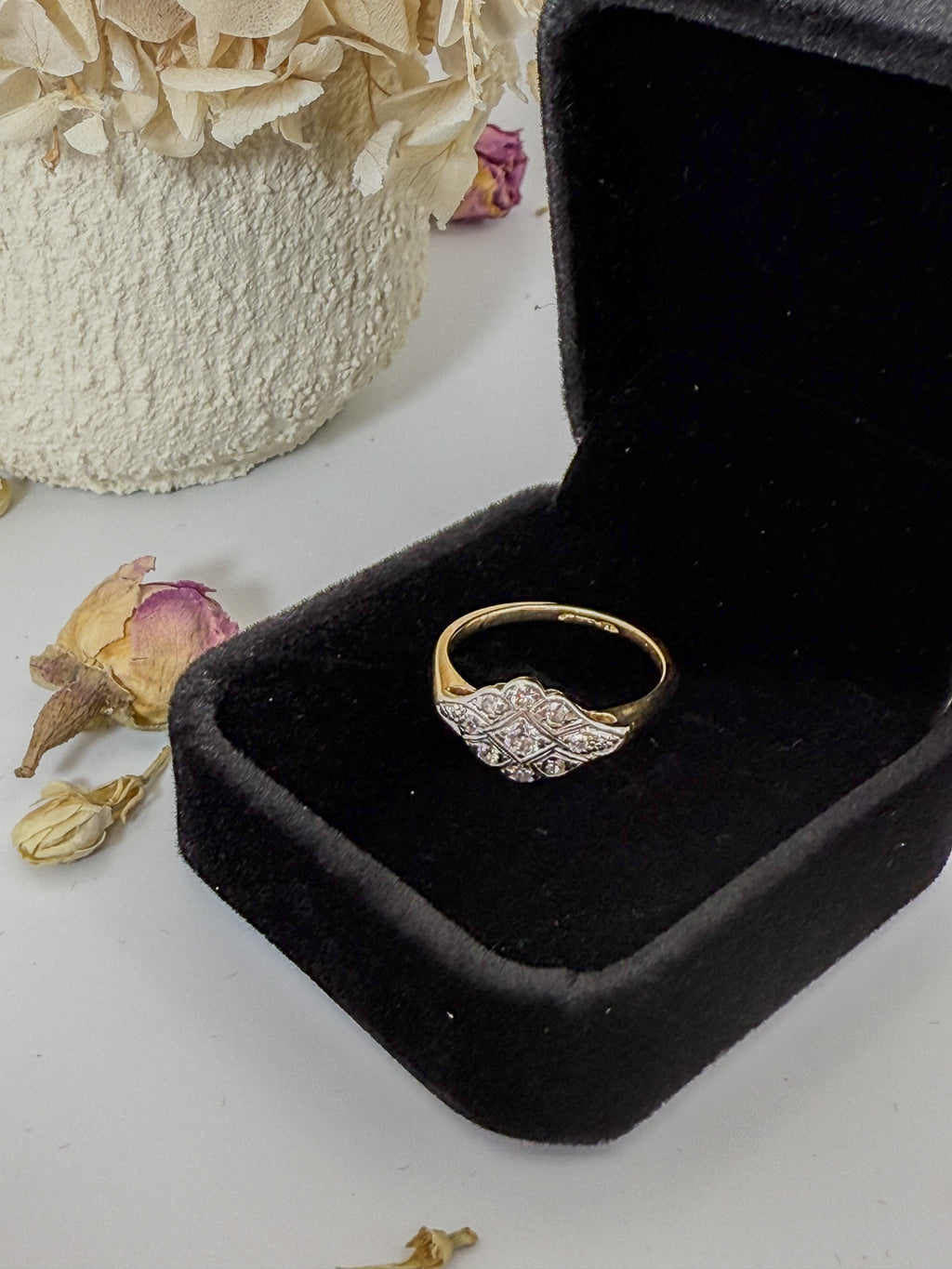Antique Diamond Panel Ring