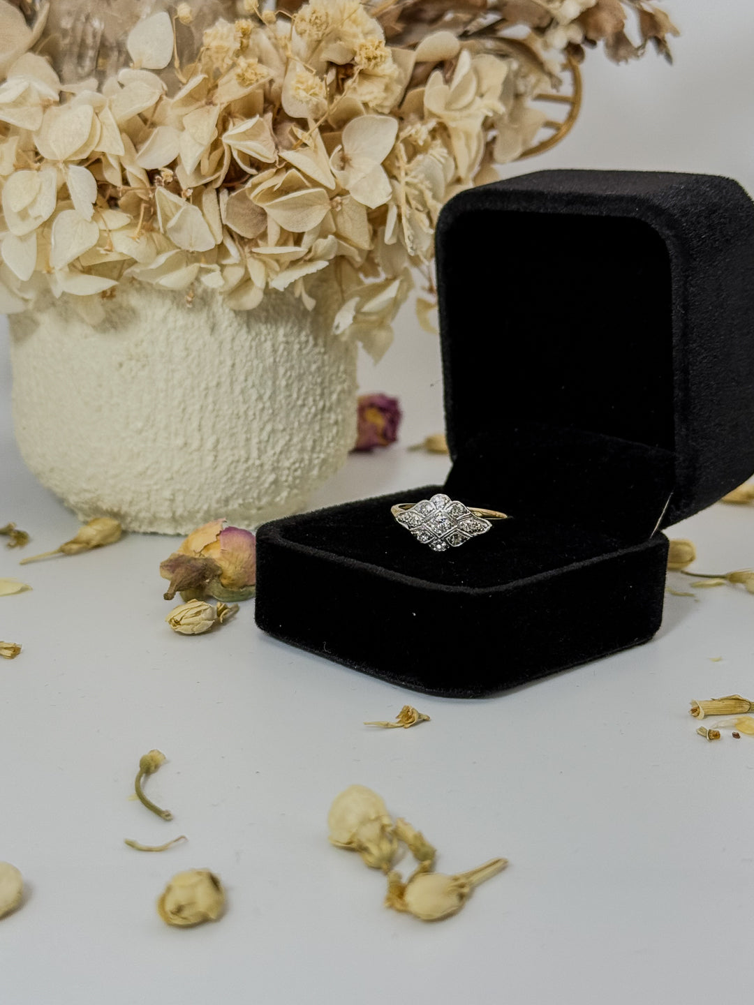 Antique Diamond Panel Ring