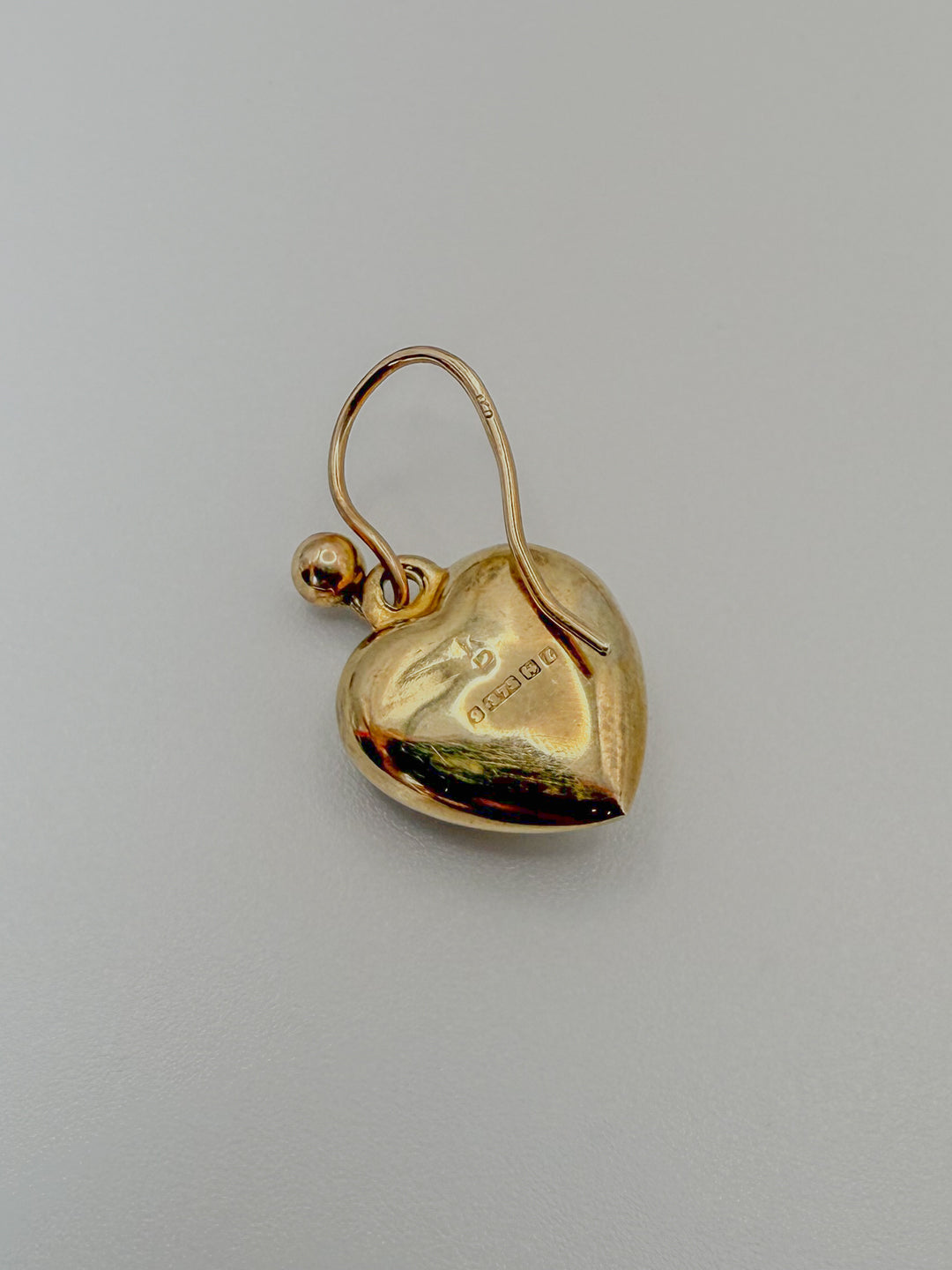 Vintage Gold Heart Earrings