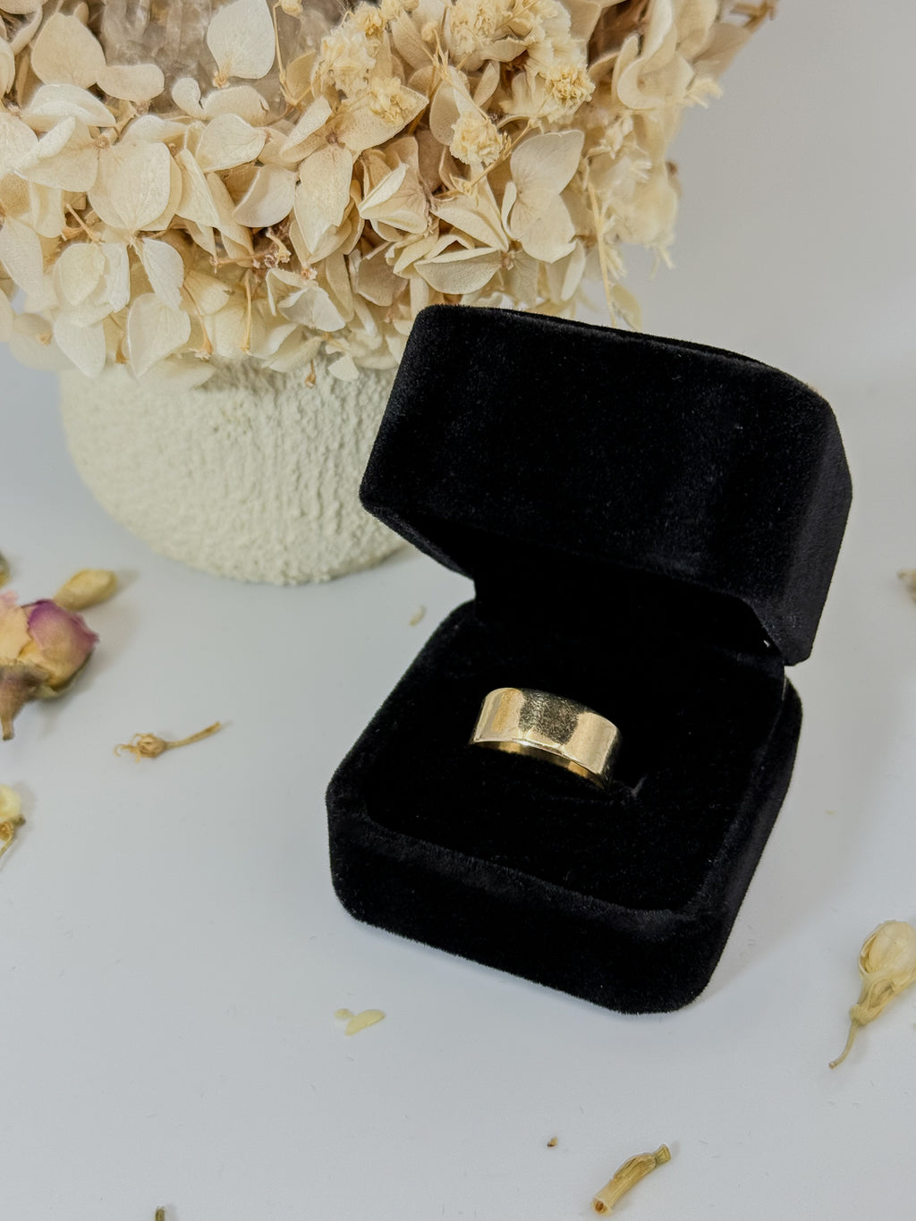 Wide Stackable Gold Band