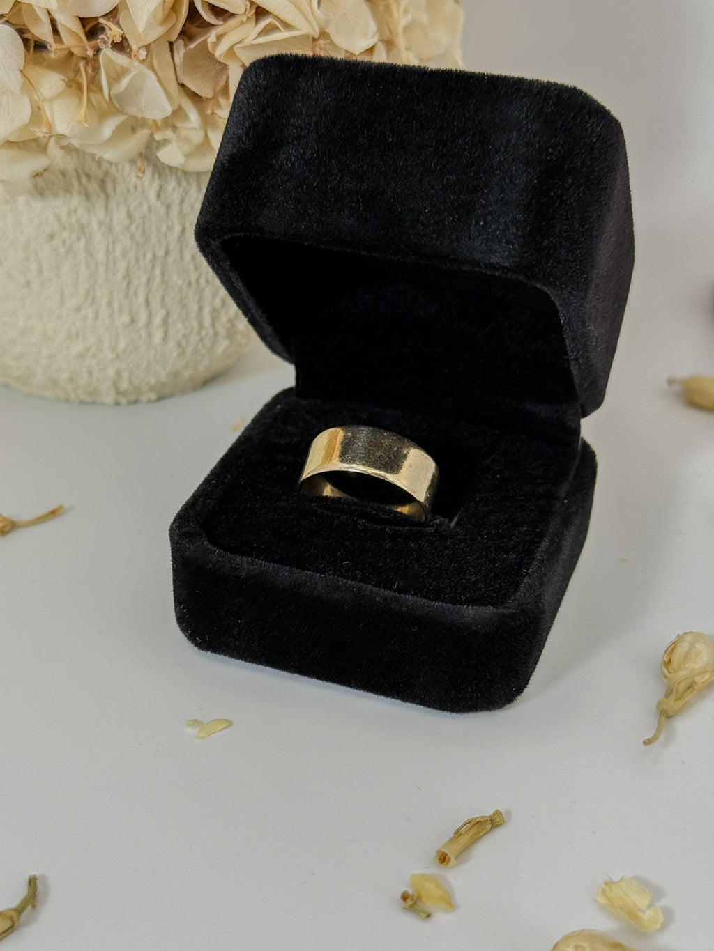 Wide Stackable Gold Band