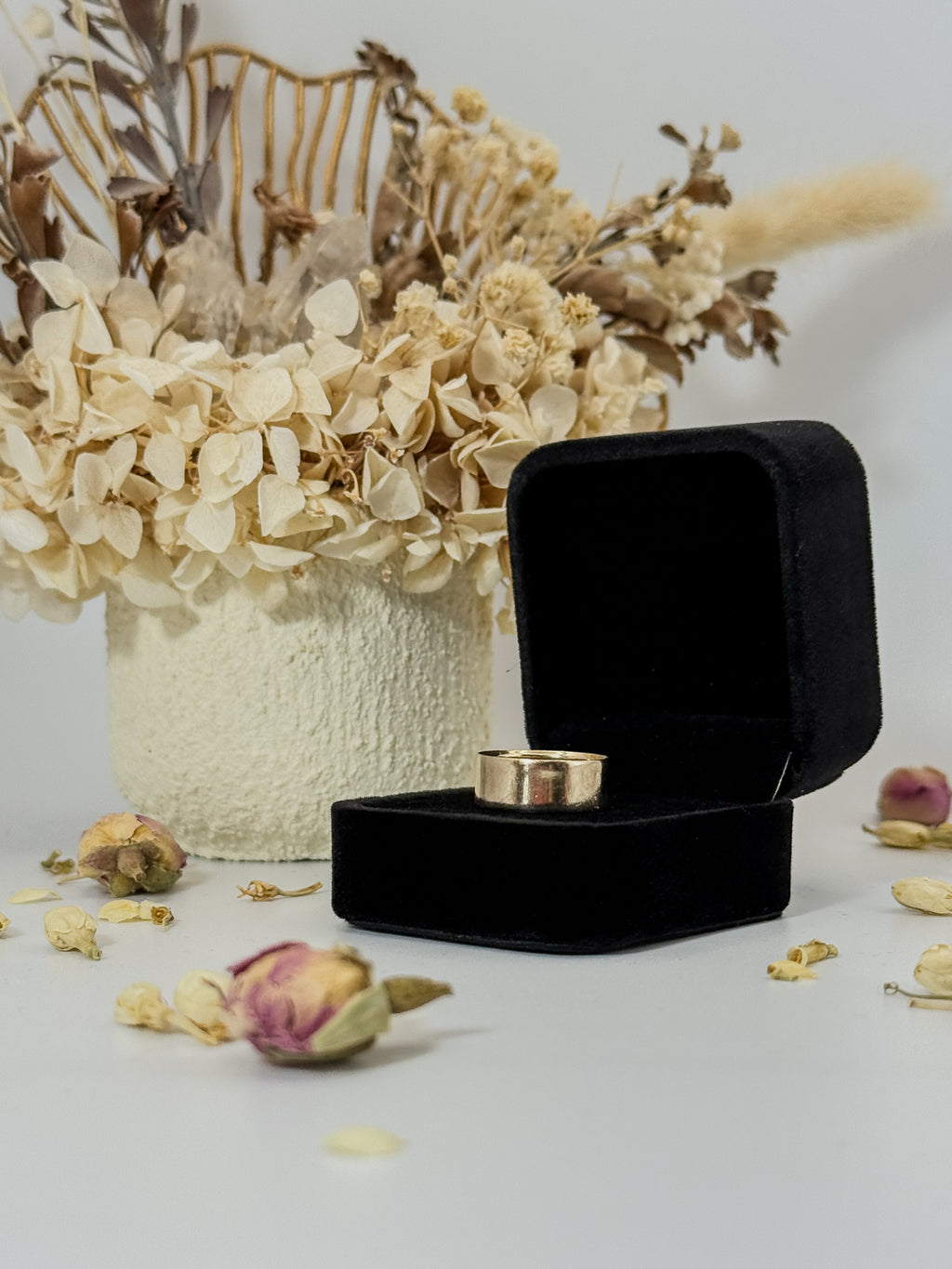 Wide Stackable Gold Band