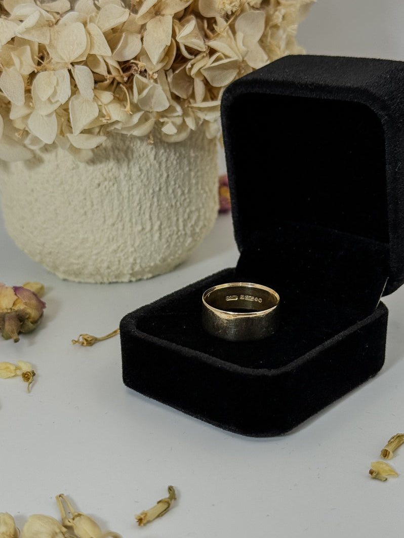 Wide Stackable Gold Band