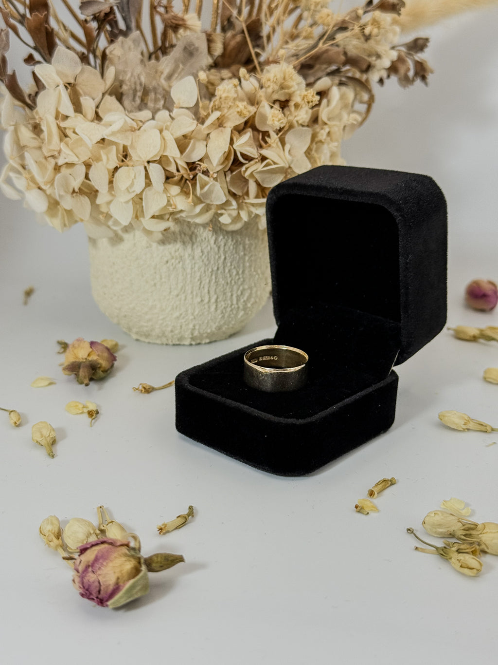 Wide Stackable Gold Band