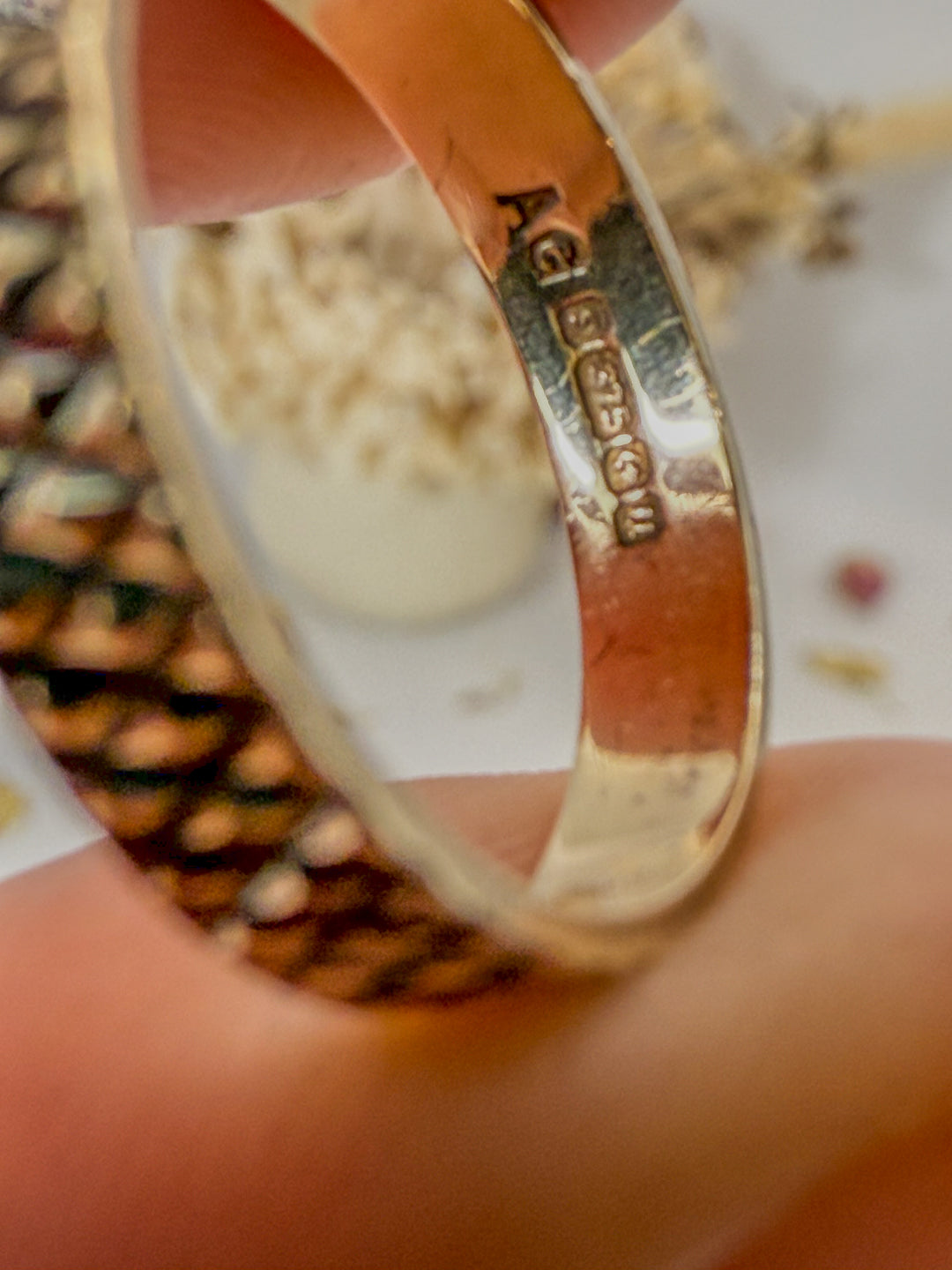 Vintage Crosshatched Ring