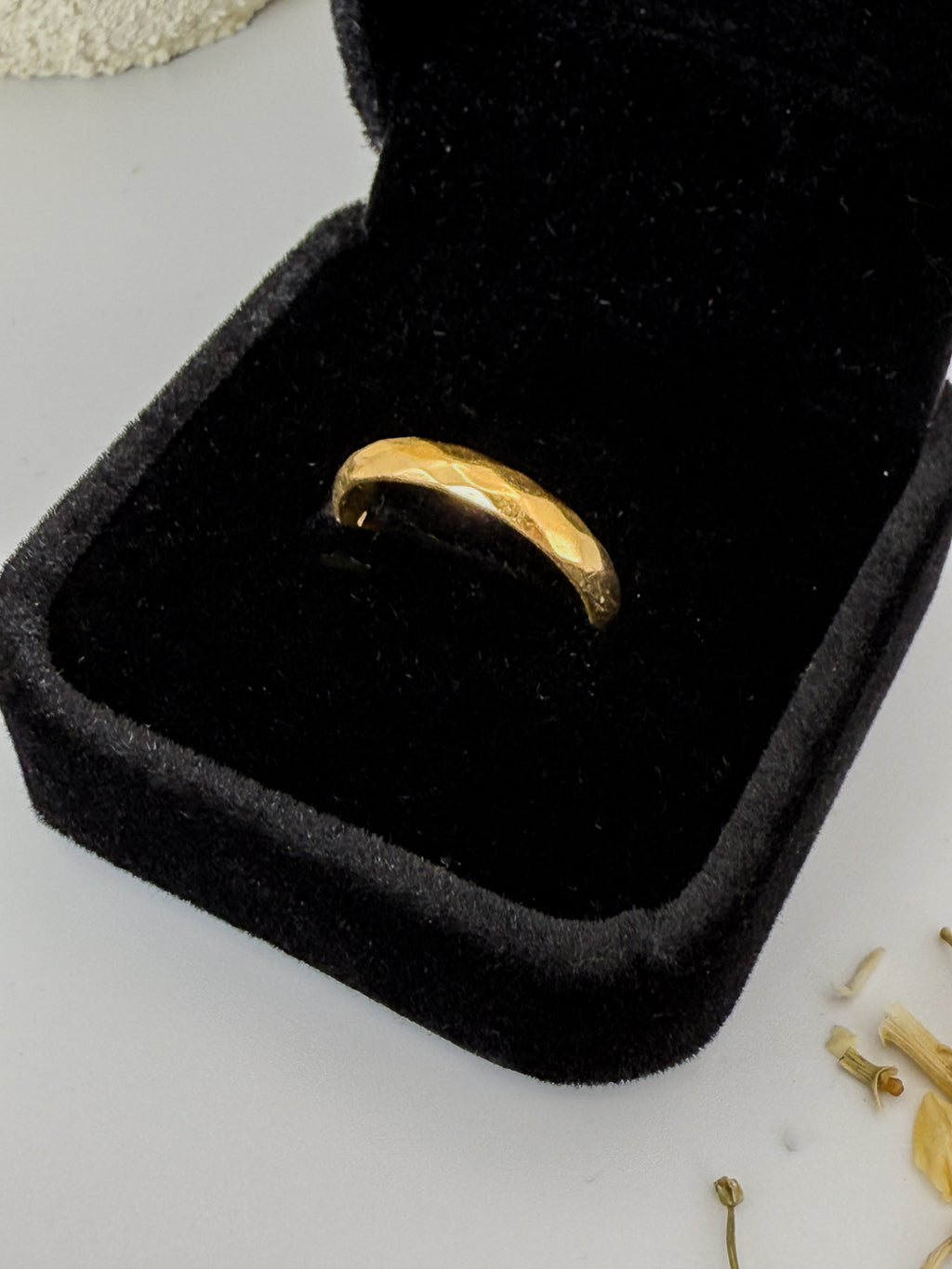 Stackable Faceted Gold Band
