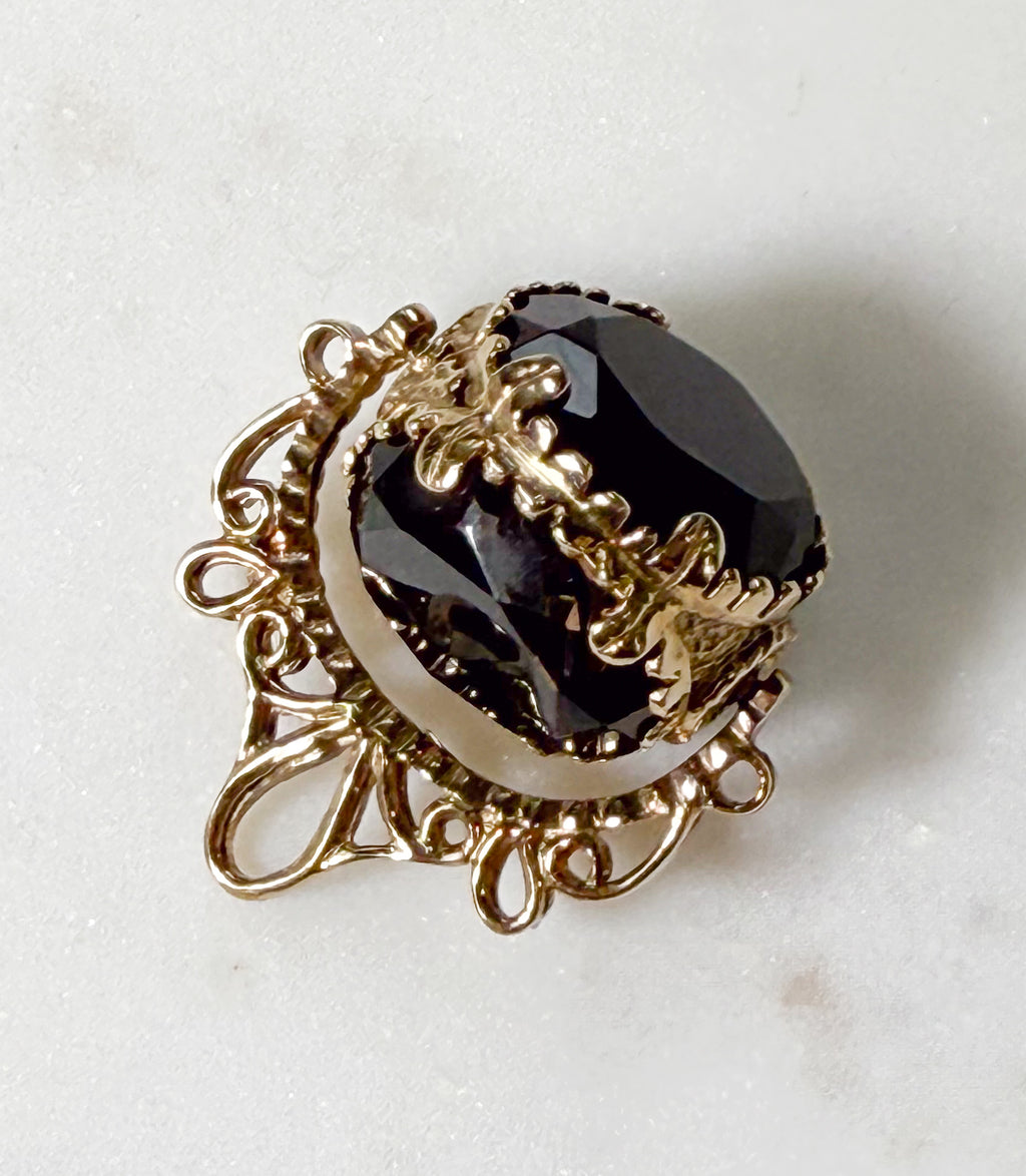 Triple Smokey Quartz Fob Pendant
