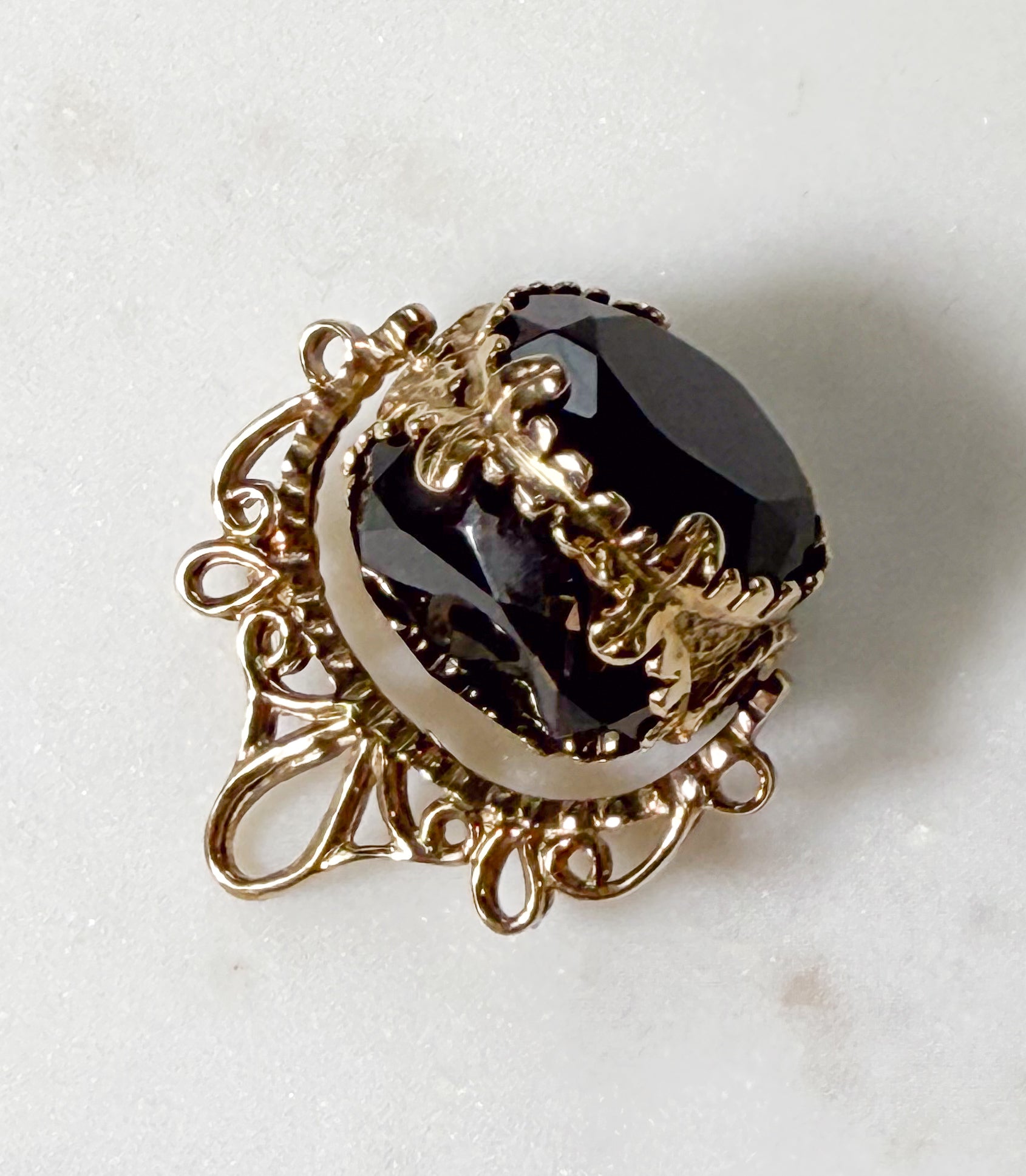 Triple Smokey Quartz Fob Pendant