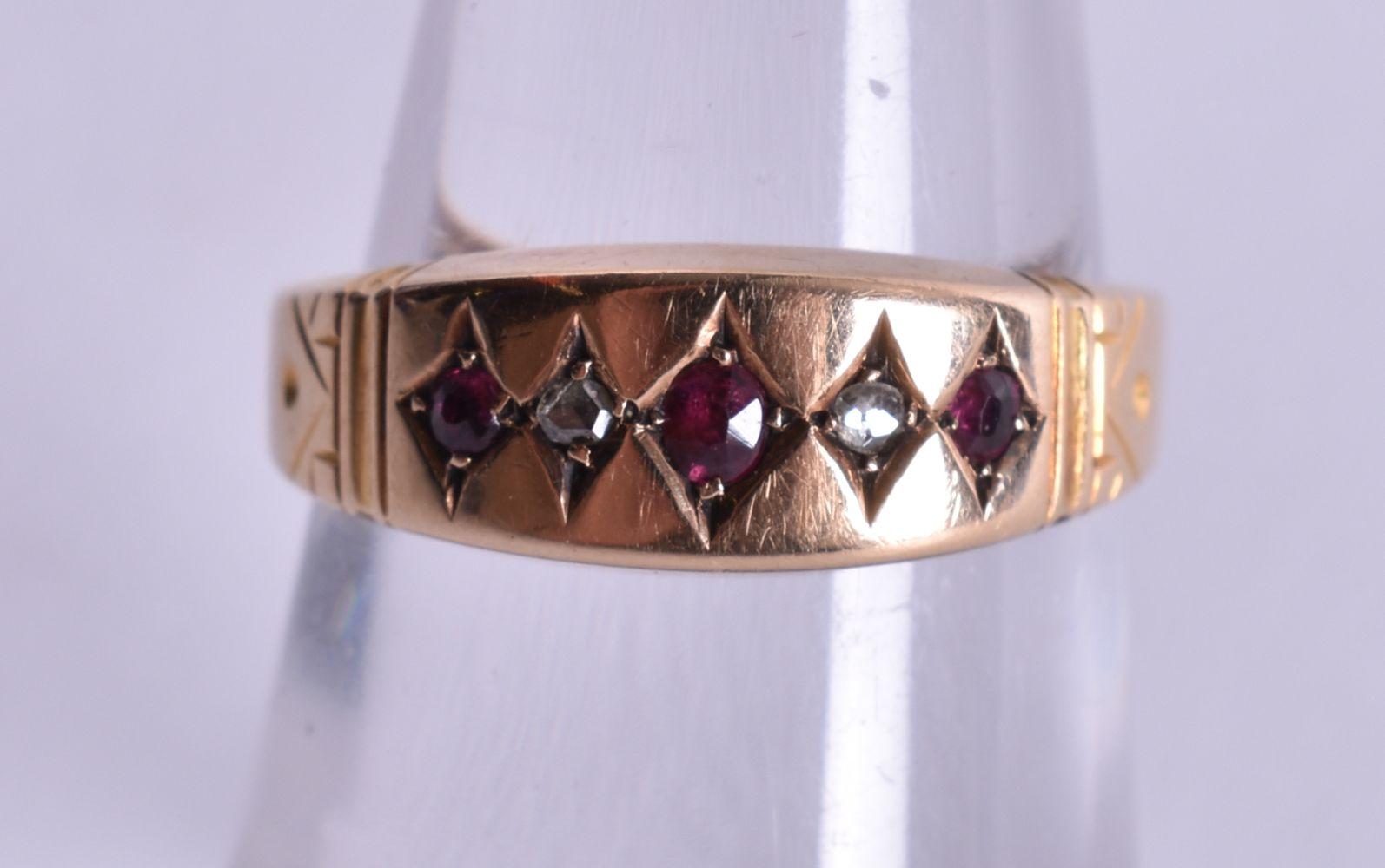 Ruby and Diamond 15ct gold Ring