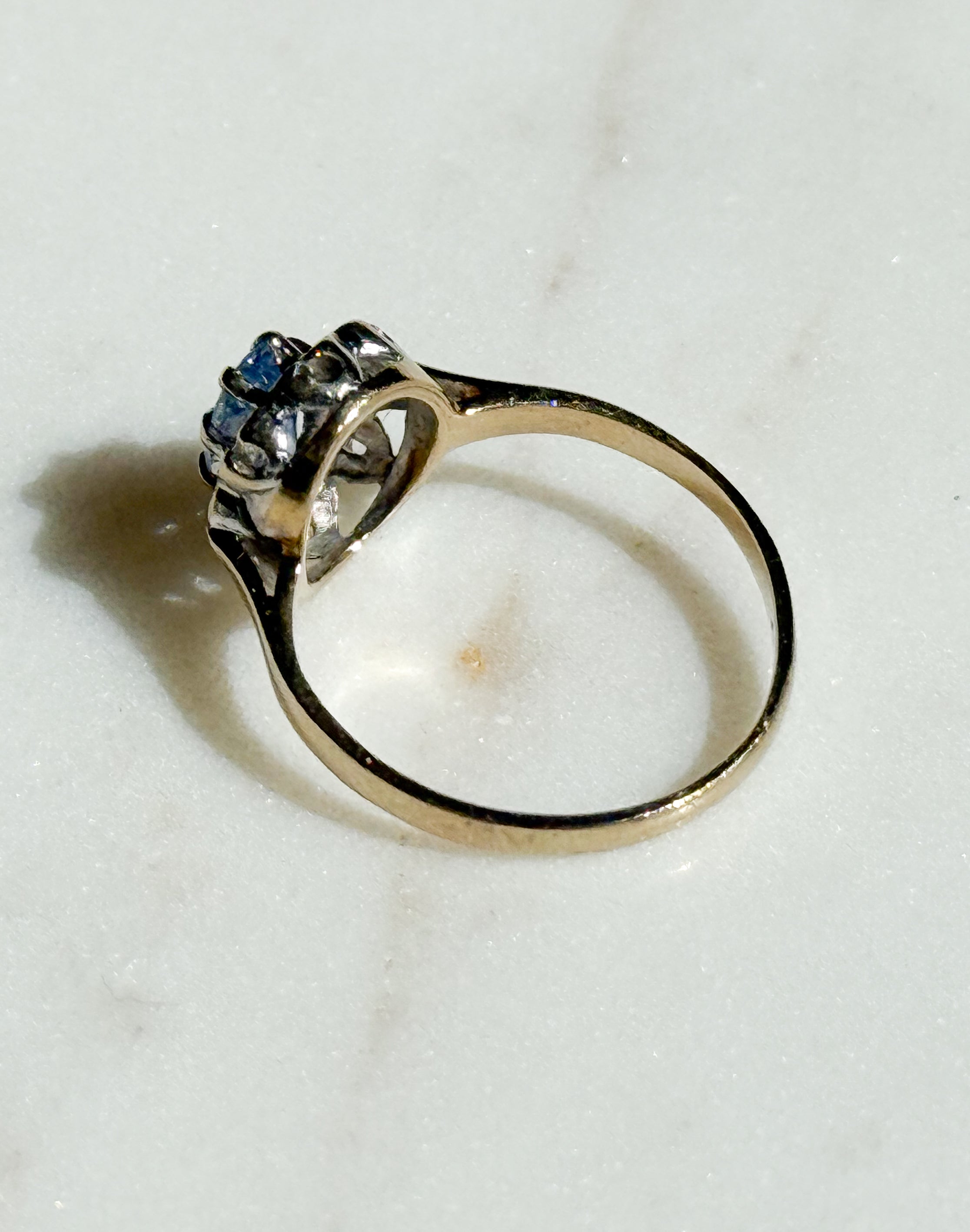 Pale Blue Sapphire and Diamond Ring