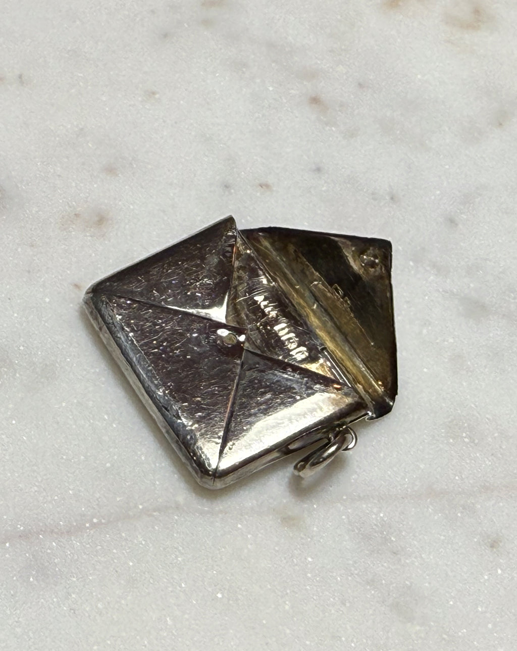 Sterling Silver Opening Stamp Envelope Charm