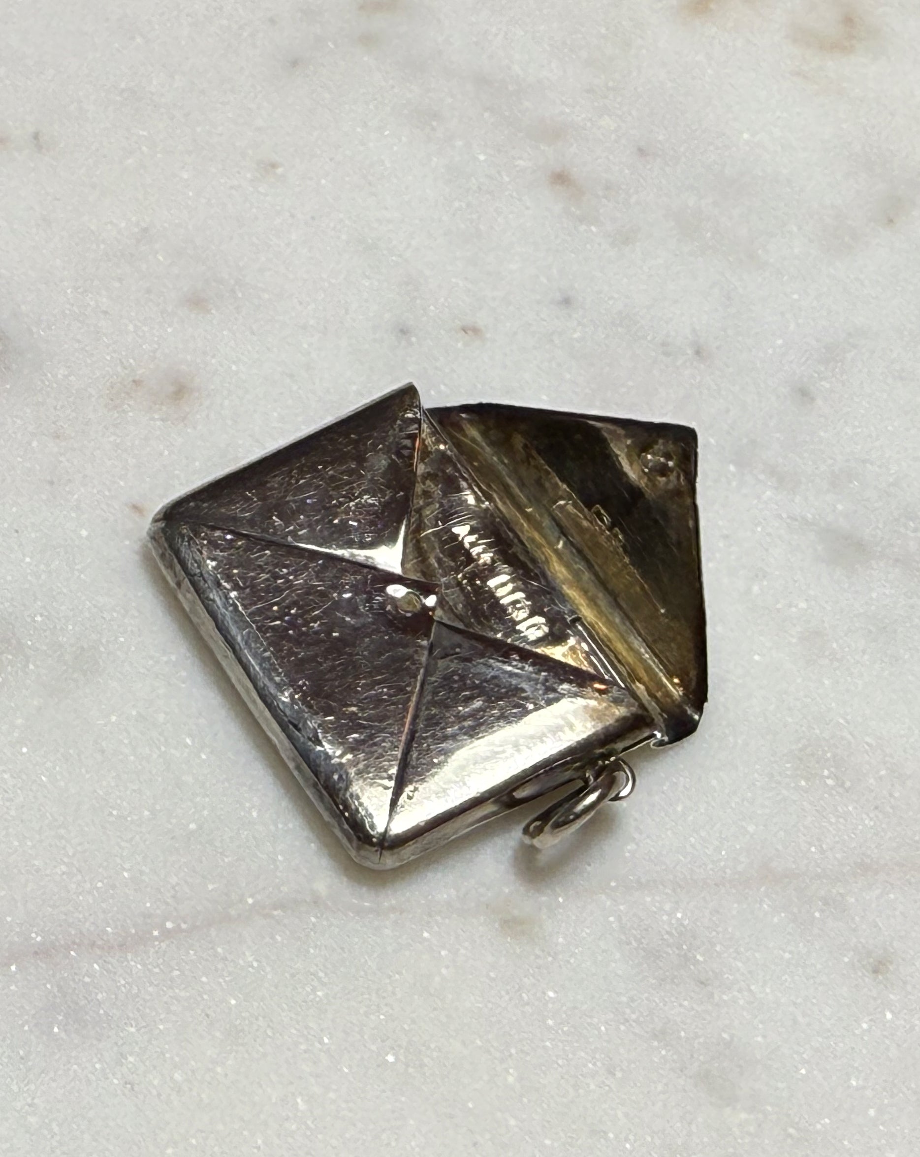 Sterling Silver Opening Stamp Envelope Charm
