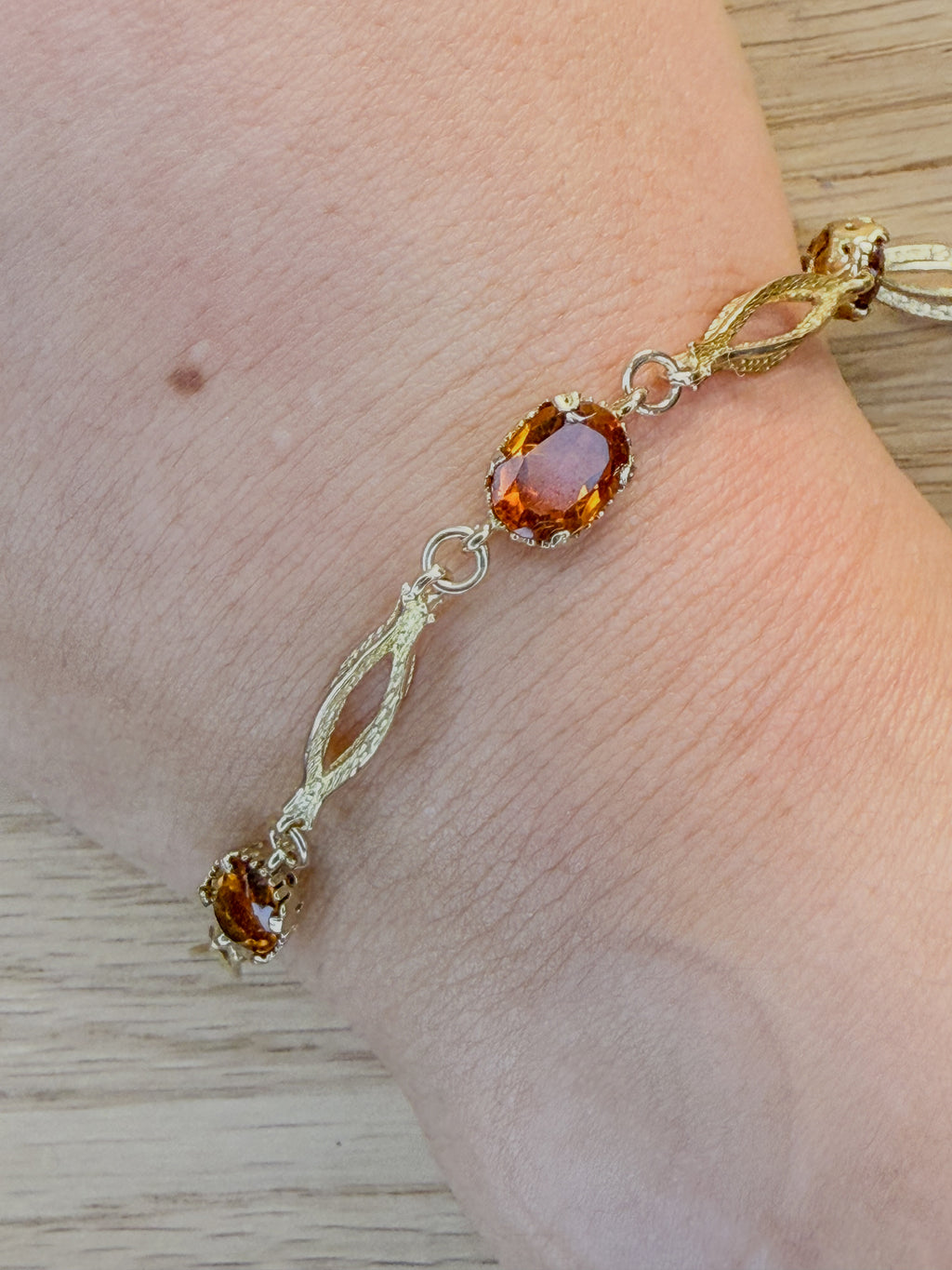 Gold and Citrine Bracelet