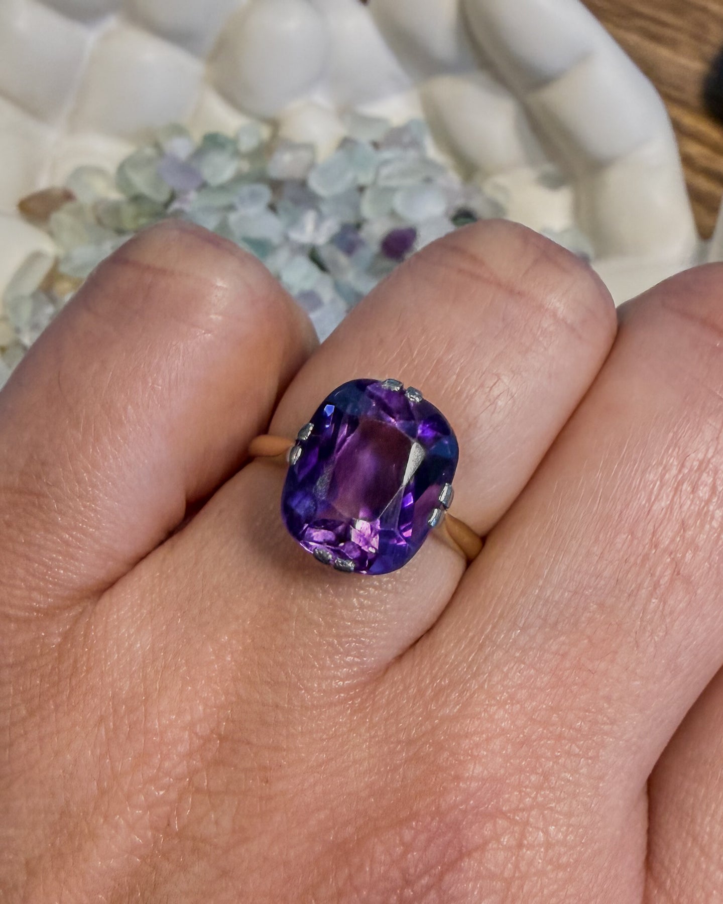 14ct Gold and Amethyst Ring