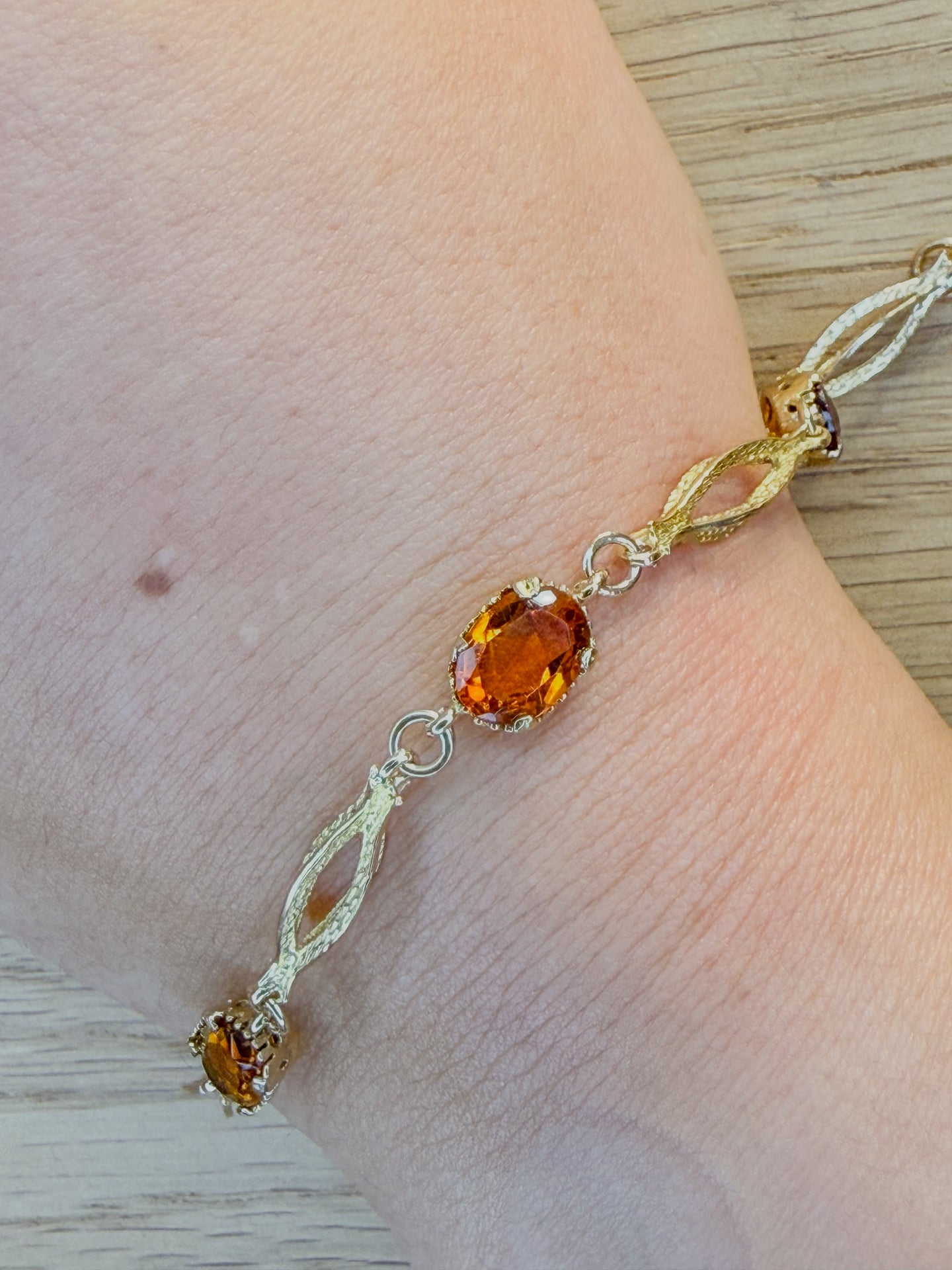 Gold and Citrine Bracelet